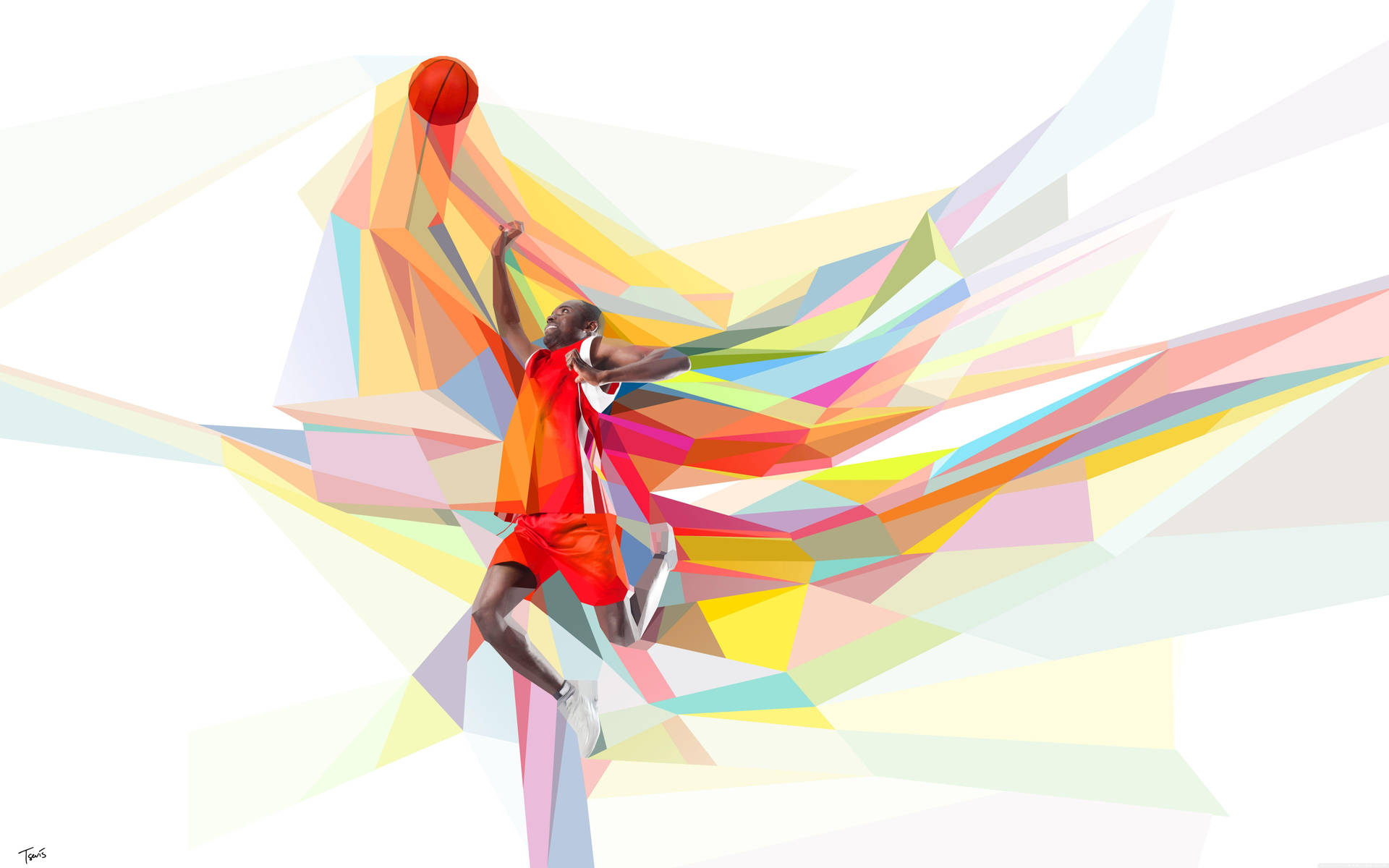 Funky Basketball Player Wallpaper