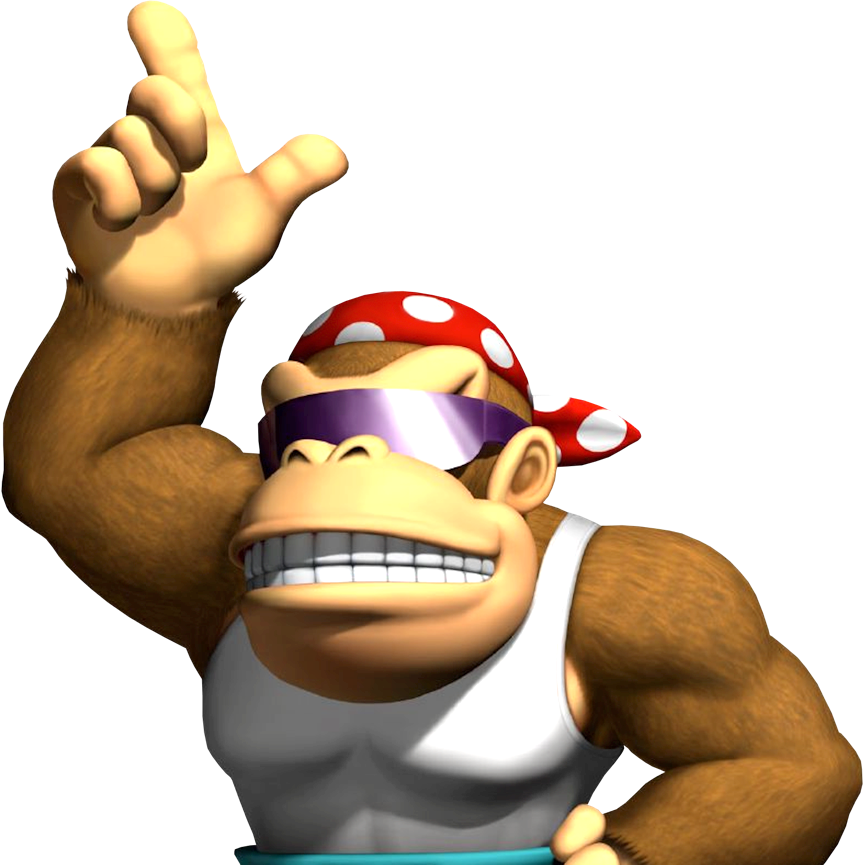 Funky Kong Pointing Gesture PNG