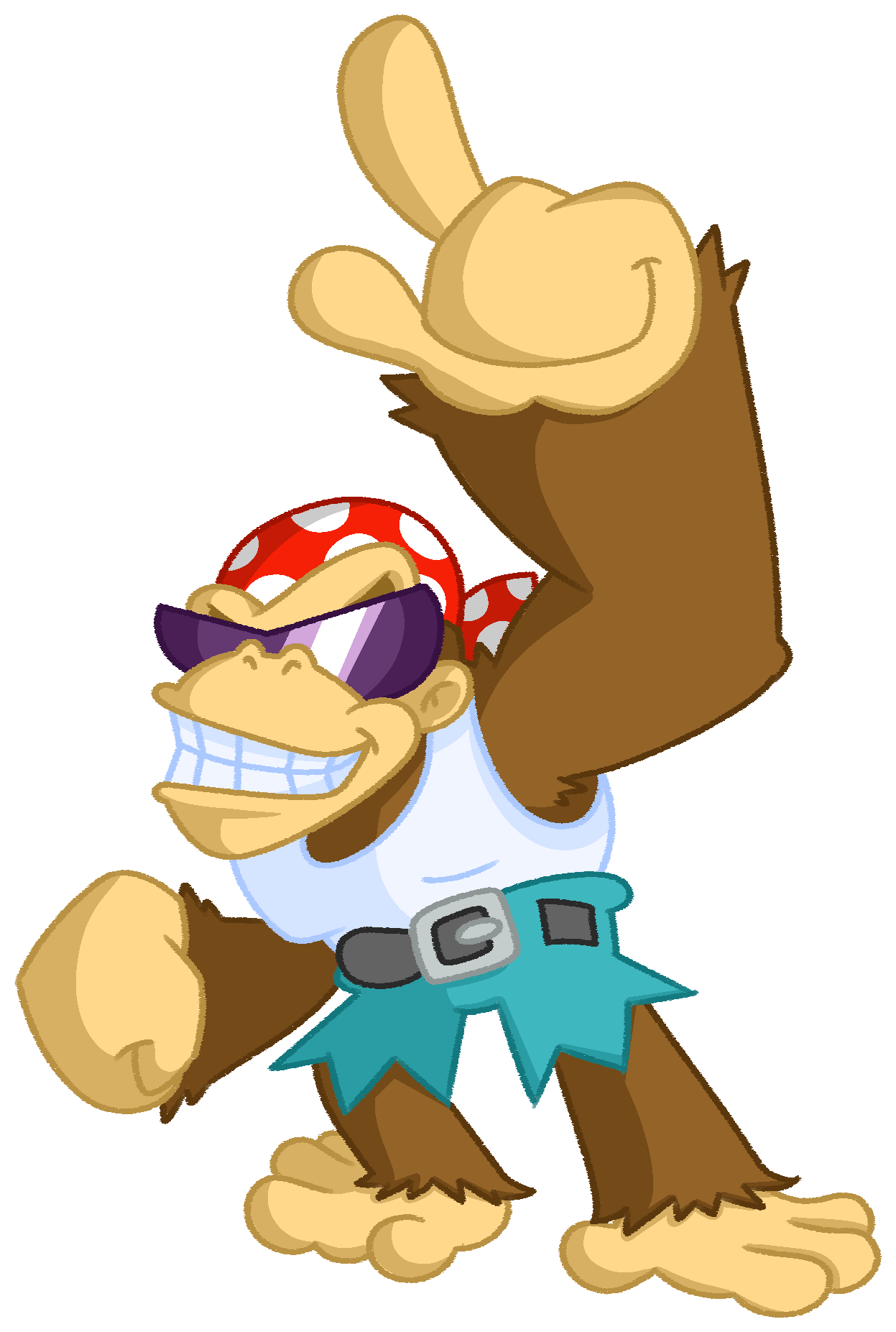 Funky Kong_ Victory Pose PNG