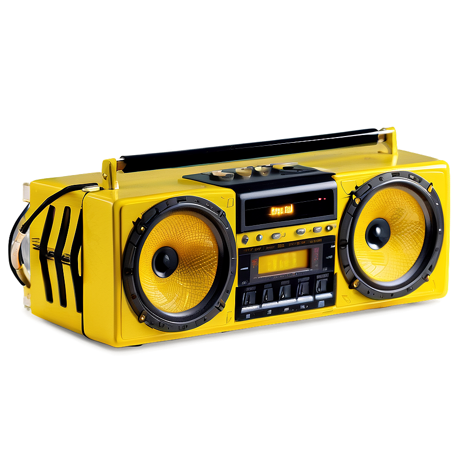 Funky Yellow Boombox Png 54 PNG