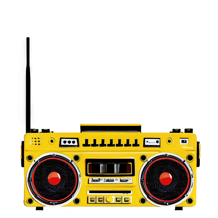 Funky Yellow Boombox Png Ojf PNG