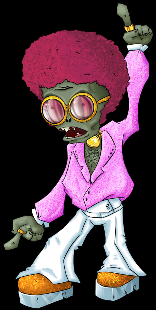 Funky Zombie Illustration PNG