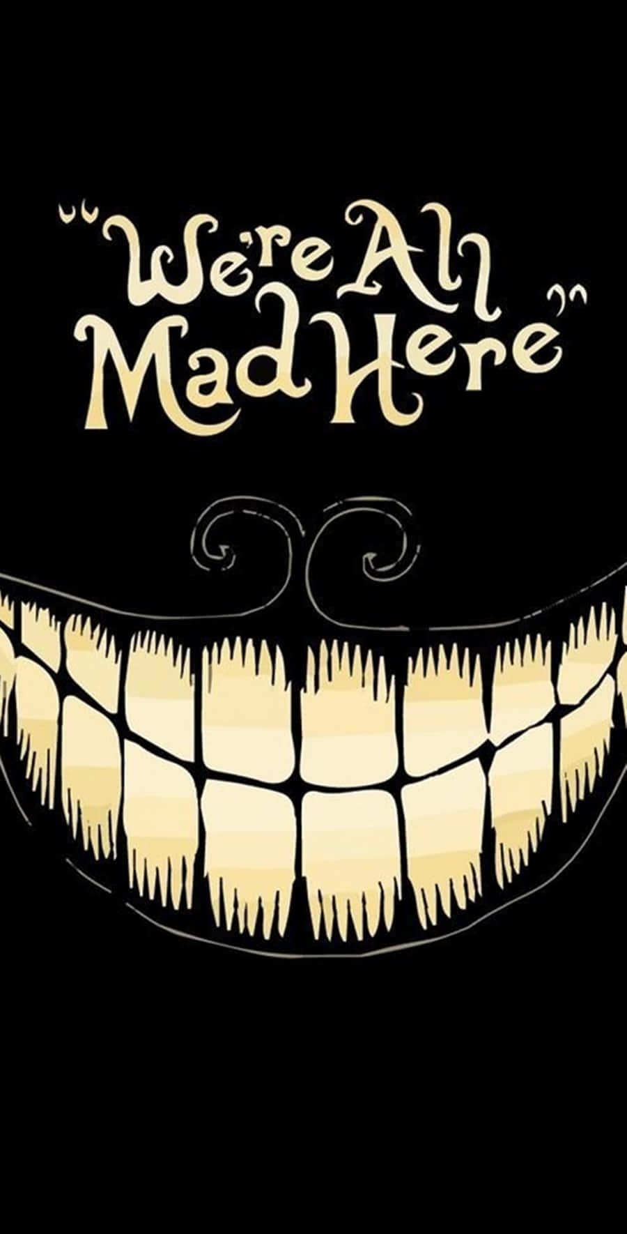 Cheshire Cat Grin Funny Adult Phone Wallpaper