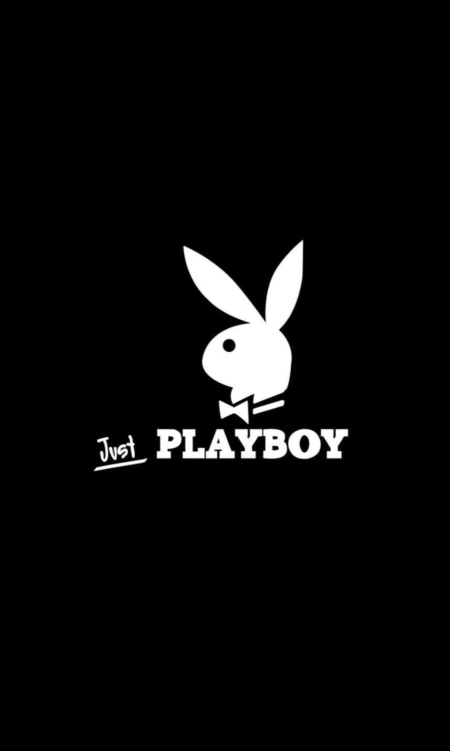 Playboy Logo On A Black Background Wallpaper