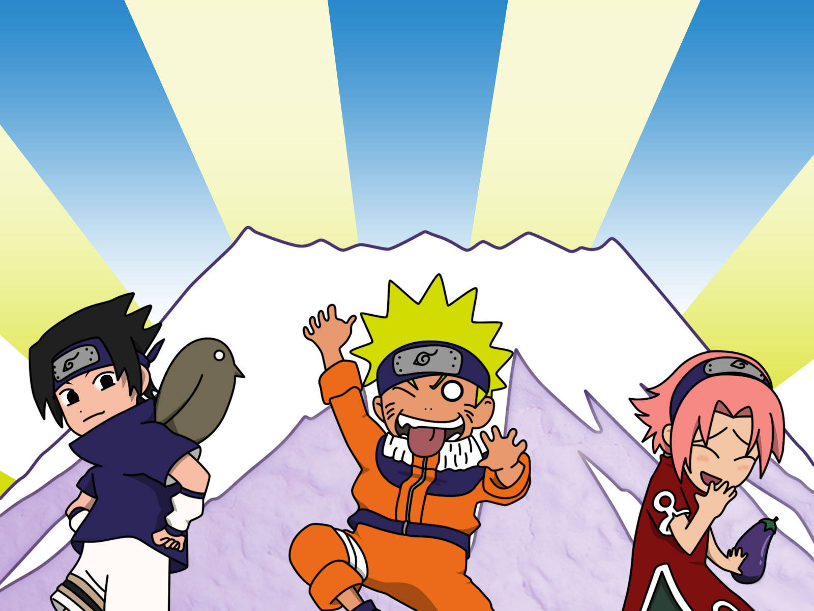 Funny Anime Naruto In Icy Mountain Wallpaper
