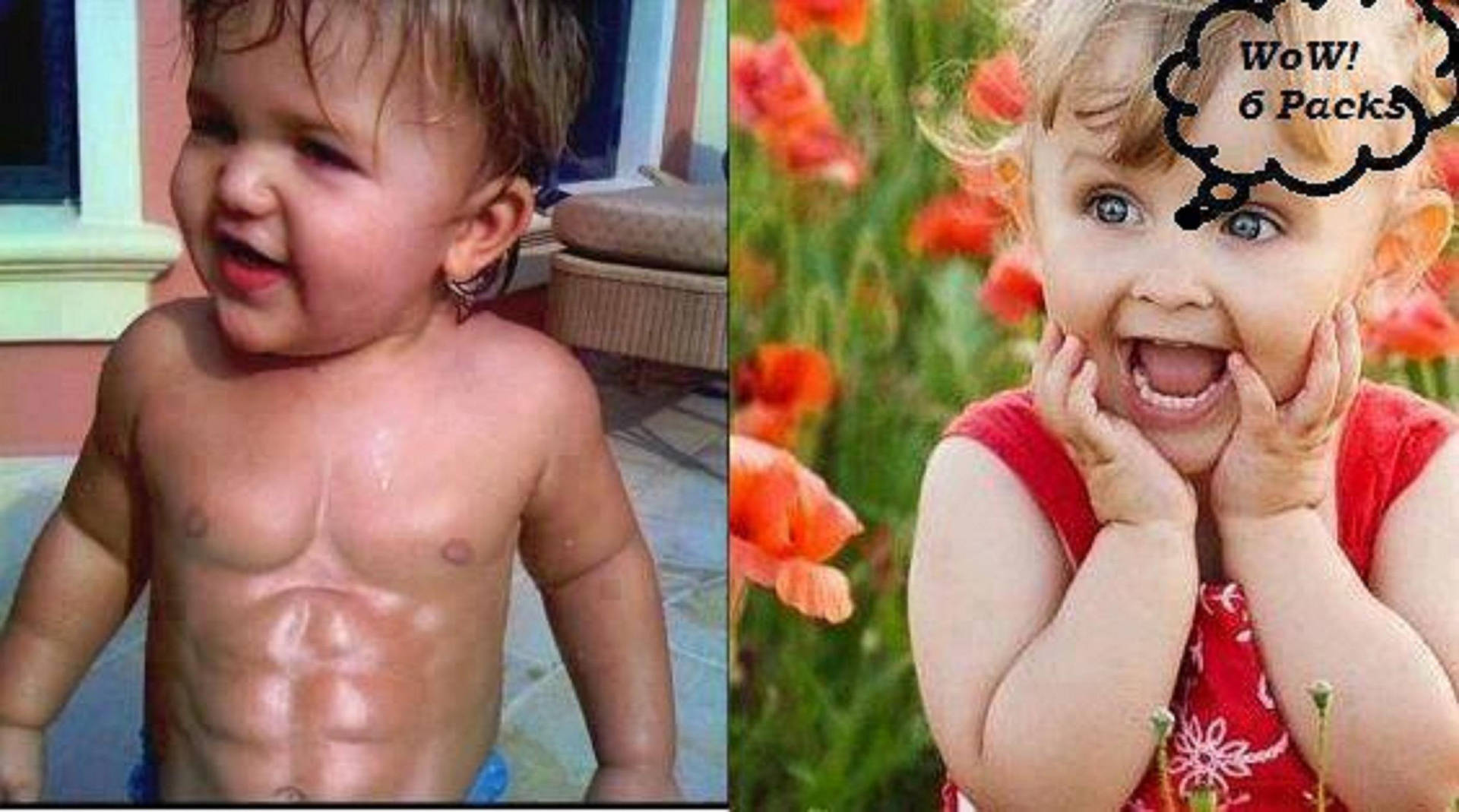 Funny Baby With Six Pack Abs Wallpaper