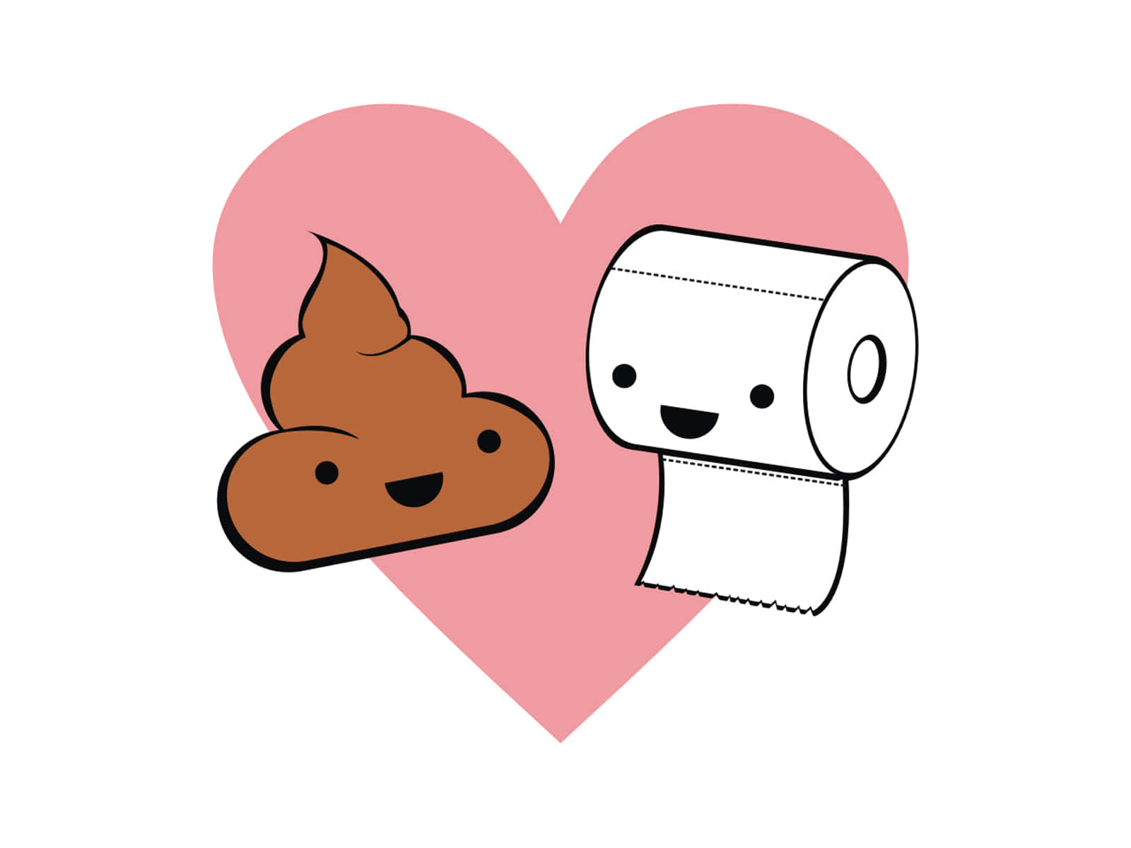 Funny Toilet Paper And Poop Background
