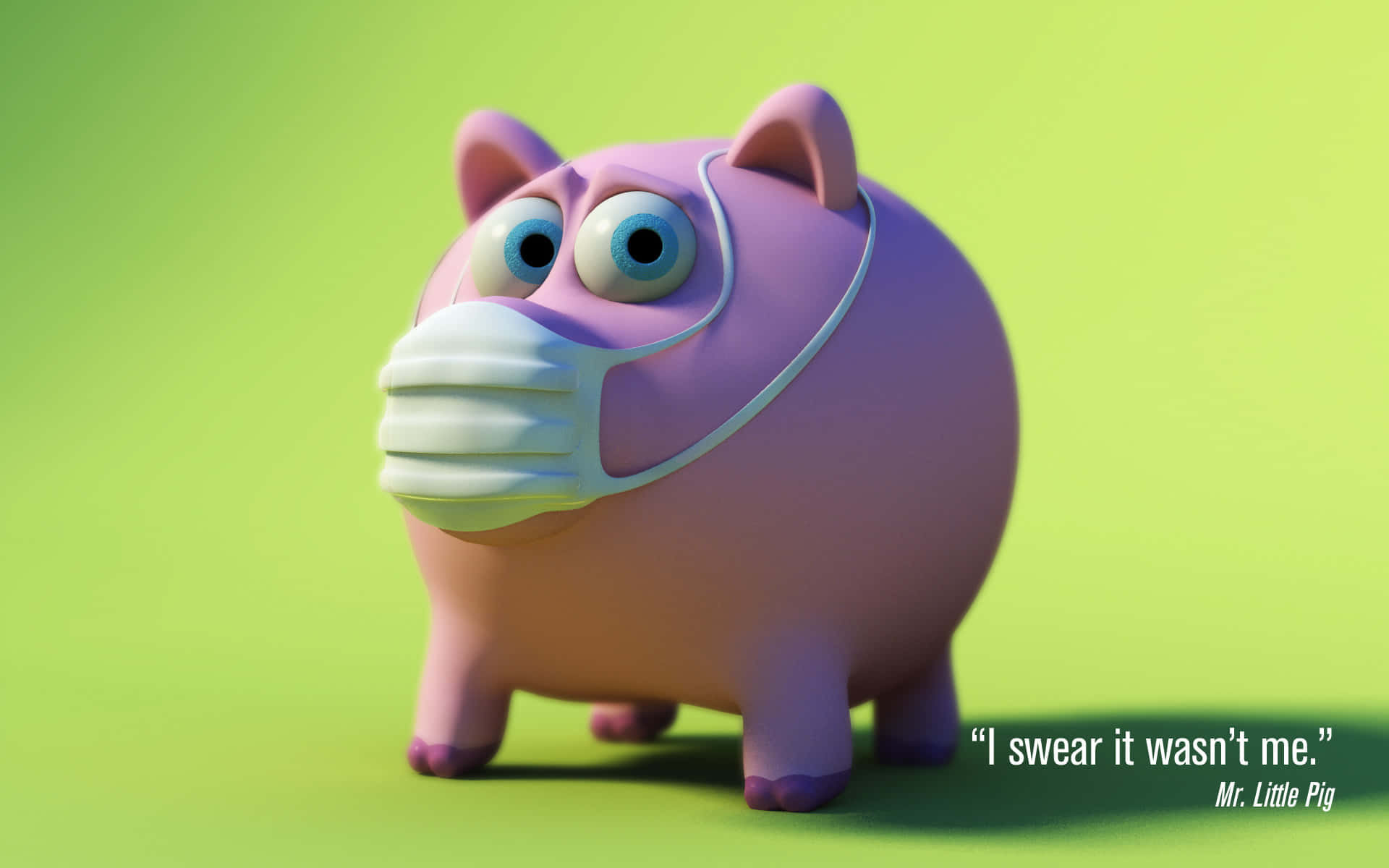 Funny Mr. Little Pig Background