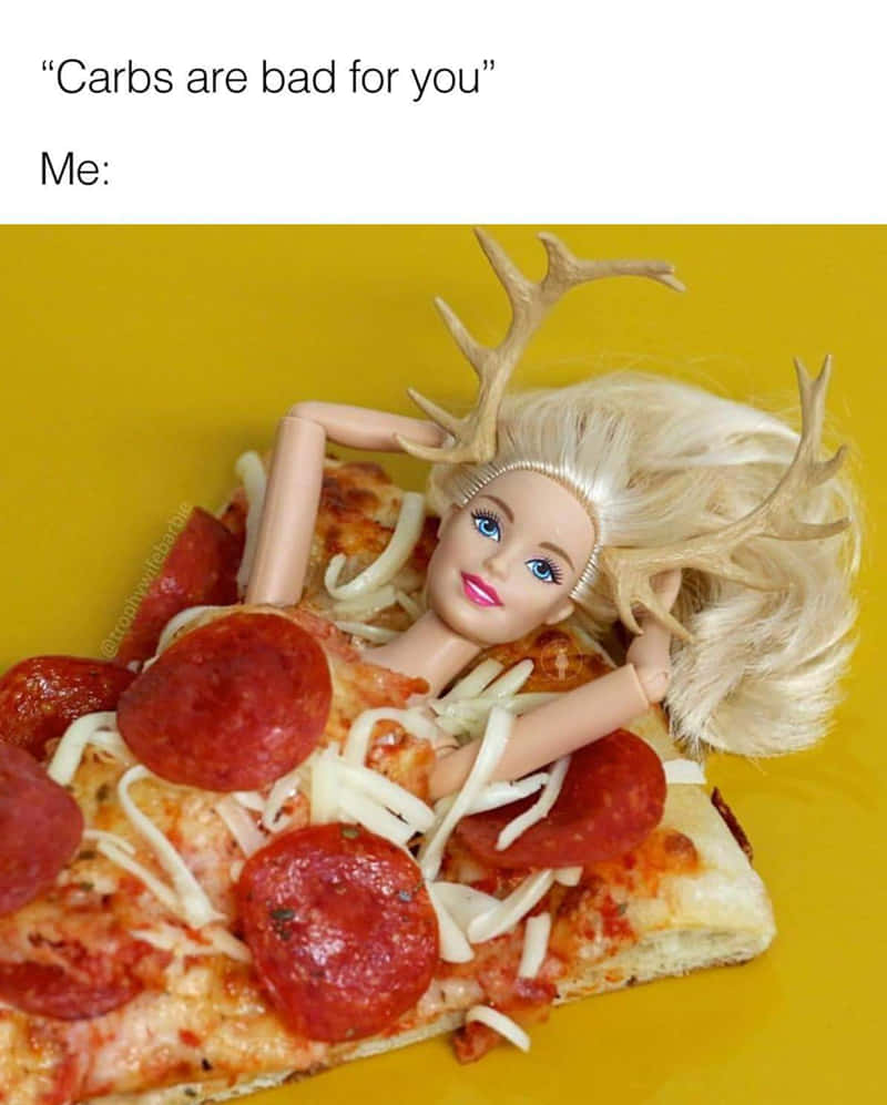 Funny Barbie Pizza Bed Picture
