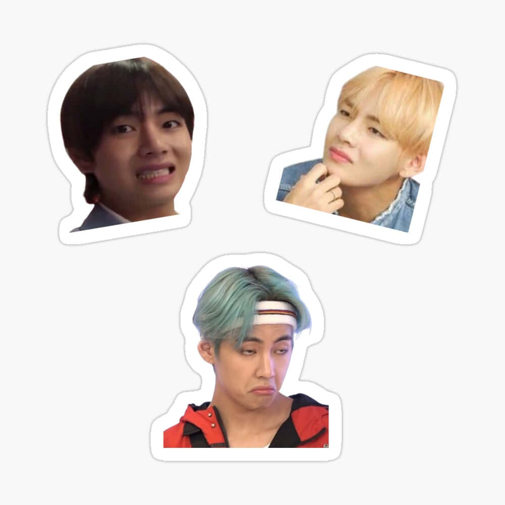 Funny Bts Kim Taehyung Face Sticker Picture