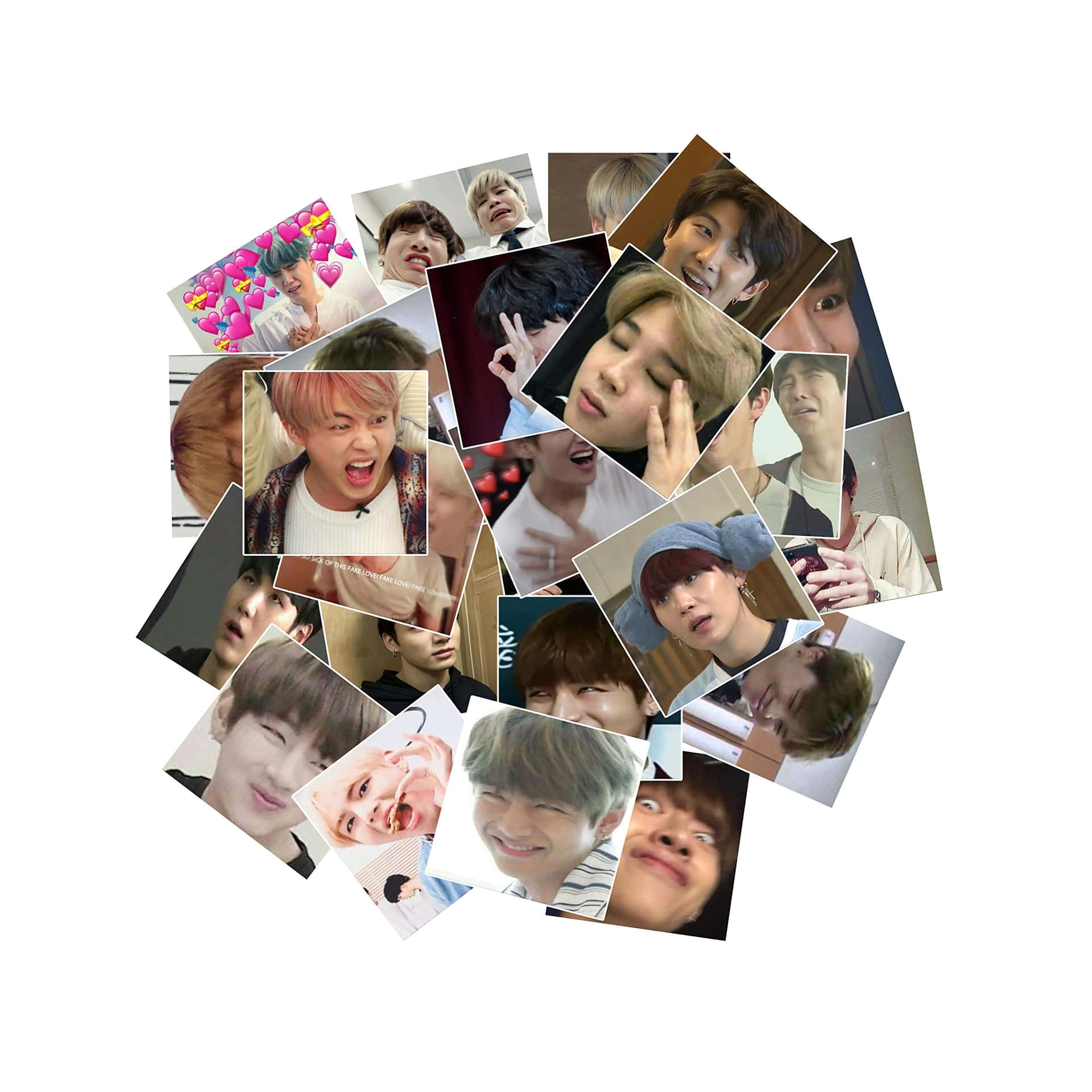 Funny Bts Member Collage Picture