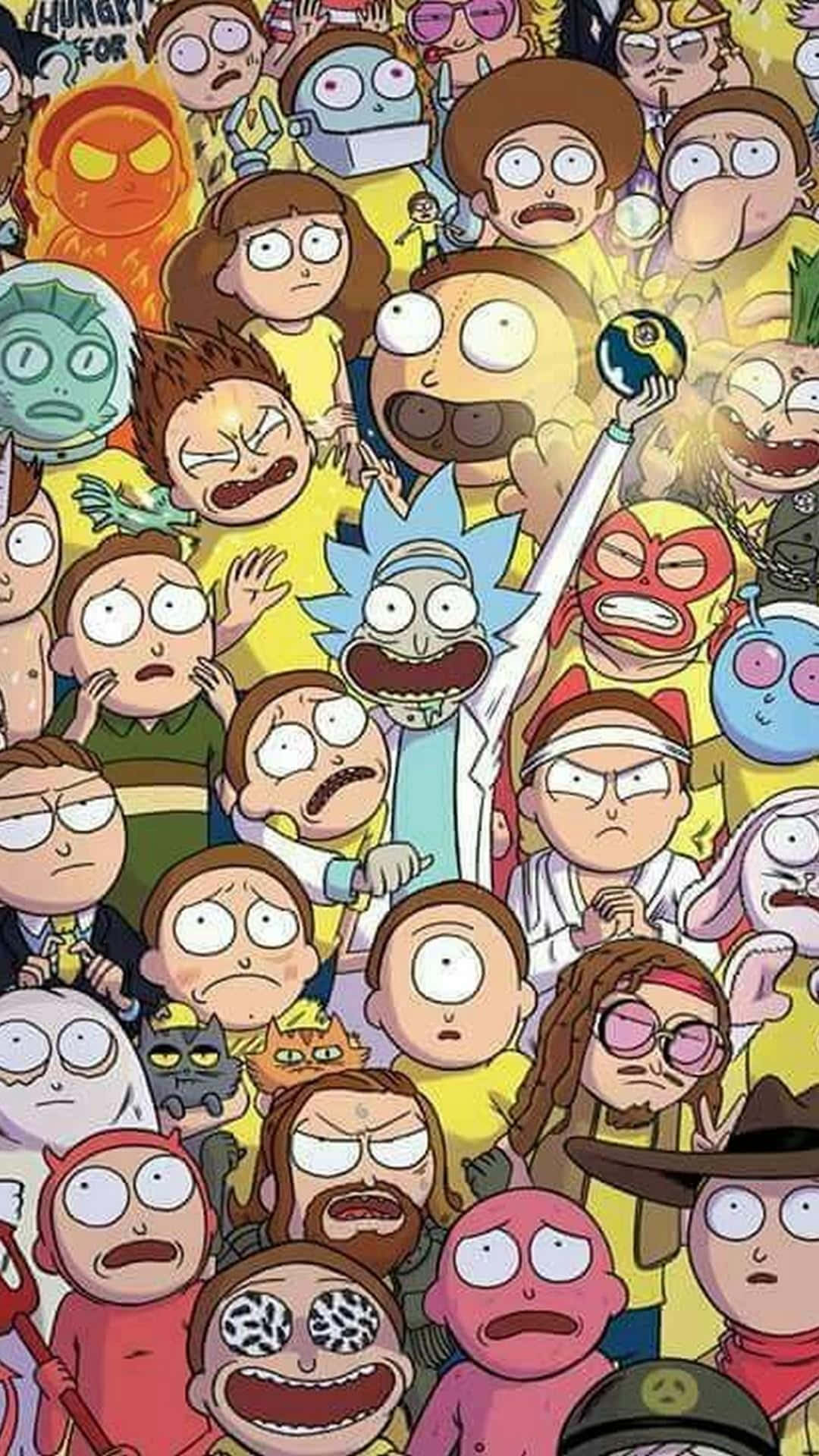 Pósterde La Caricatura De Rick Y Morty Fondo de pantalla