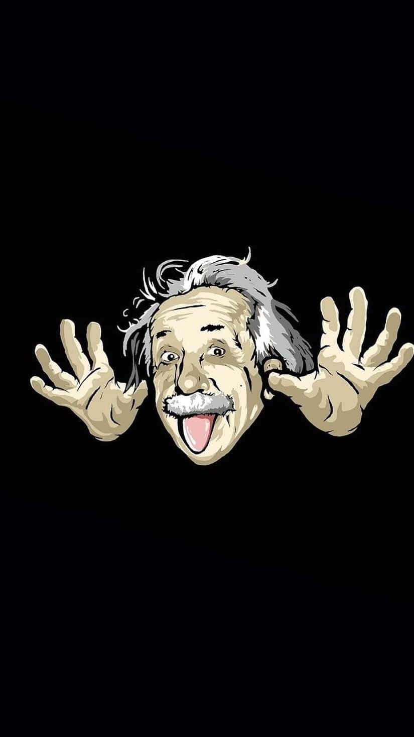 Einschwarzer Hintergrund Mit Einem Bild Von Albert Einstein. Wallpaper