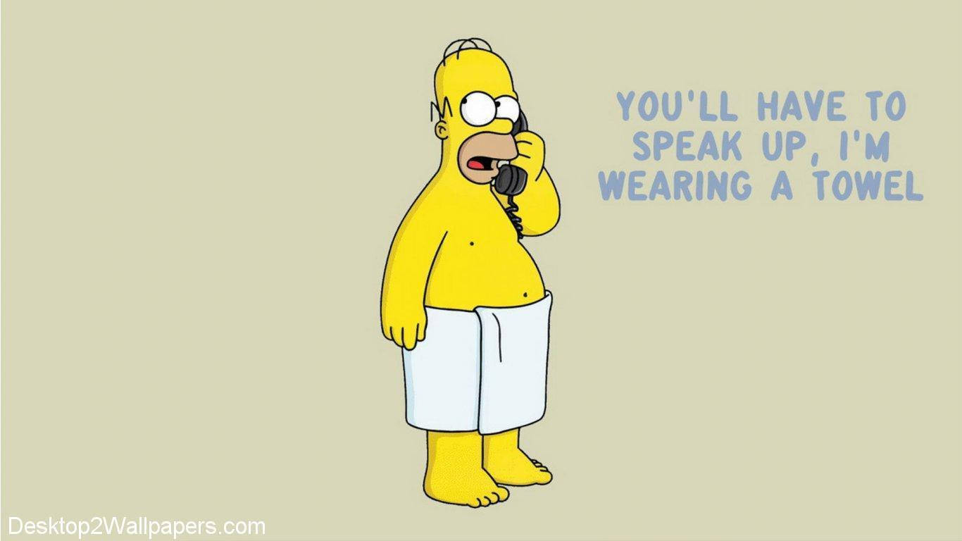 Roligtecknad Bild Av Homer Simpson. Wallpaper