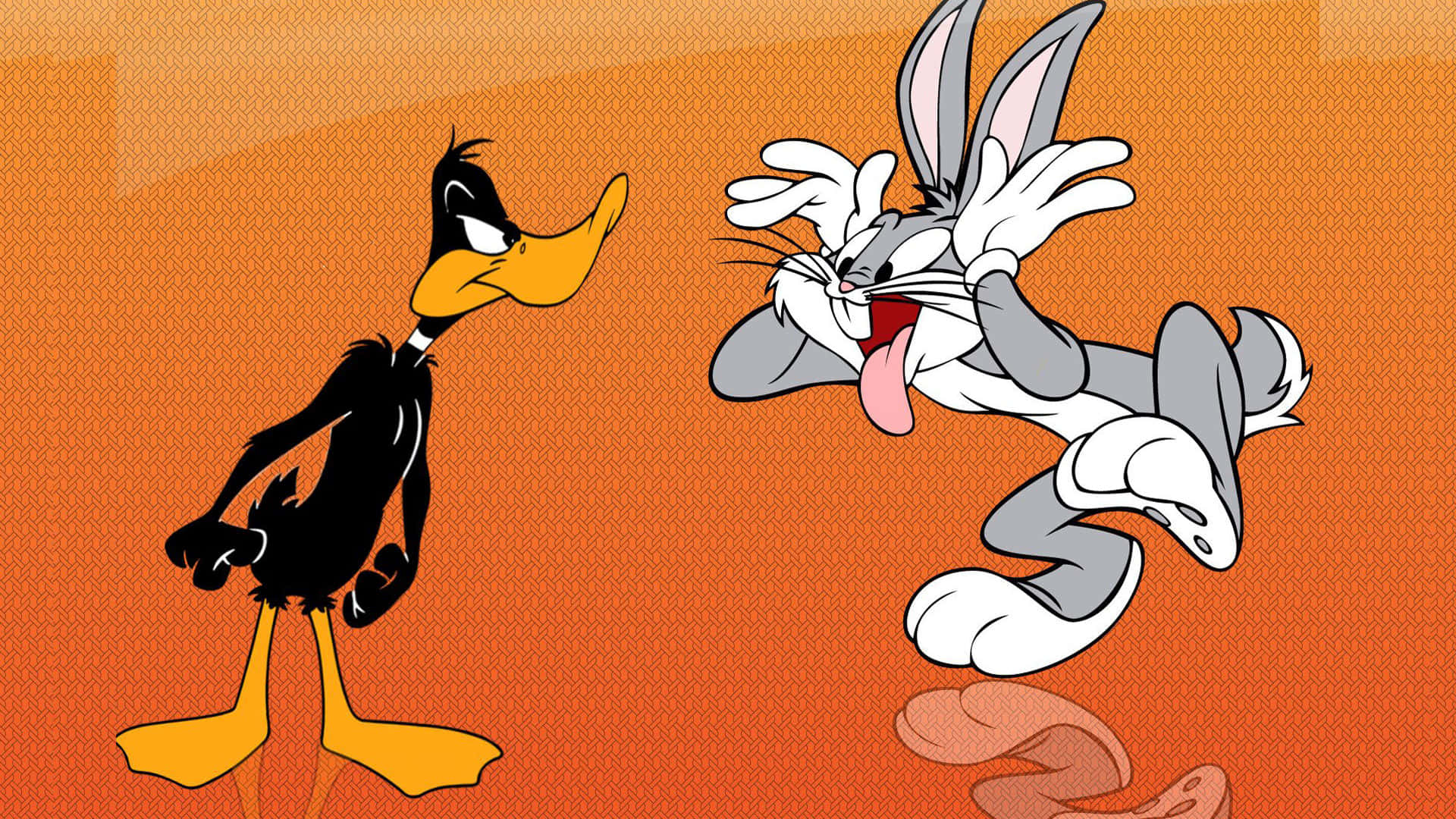 Bugs Bunny Og Daffy Duck Sjove Tegneserie Billeder Tapet