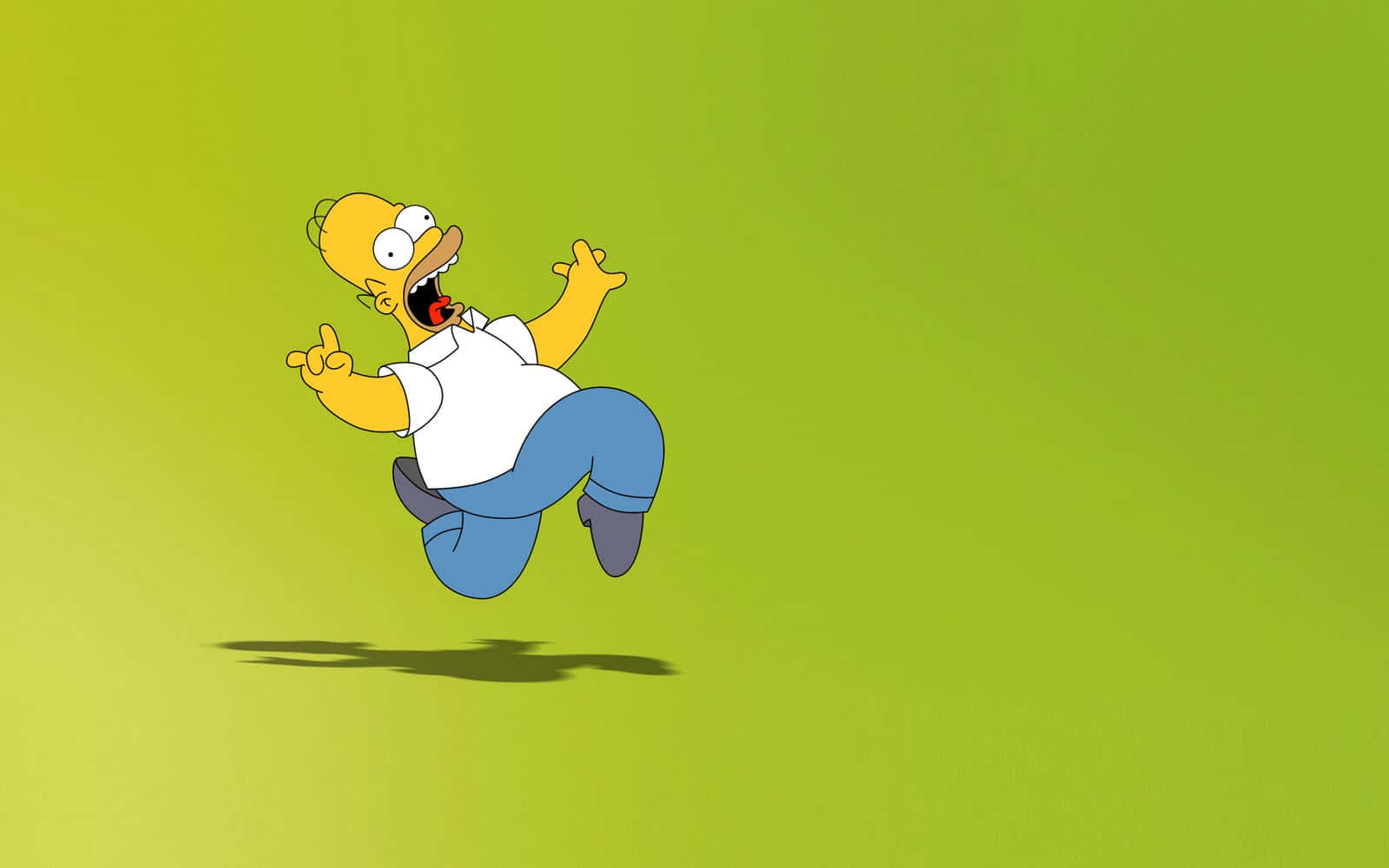 Running Homer Simpson Funny Cartoon Pictures