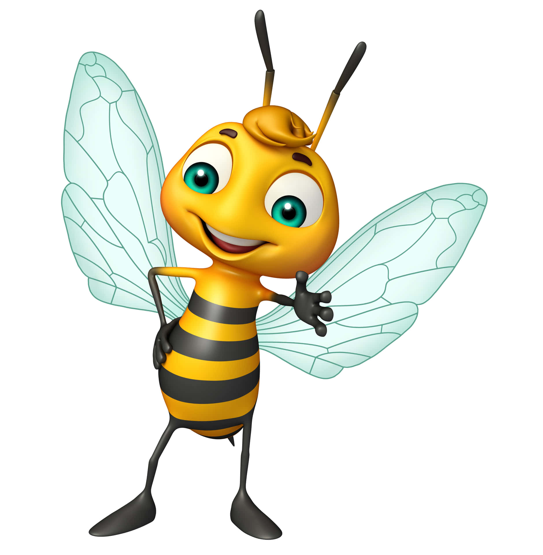3D Happy Bee Funny Cartoon Pictures
