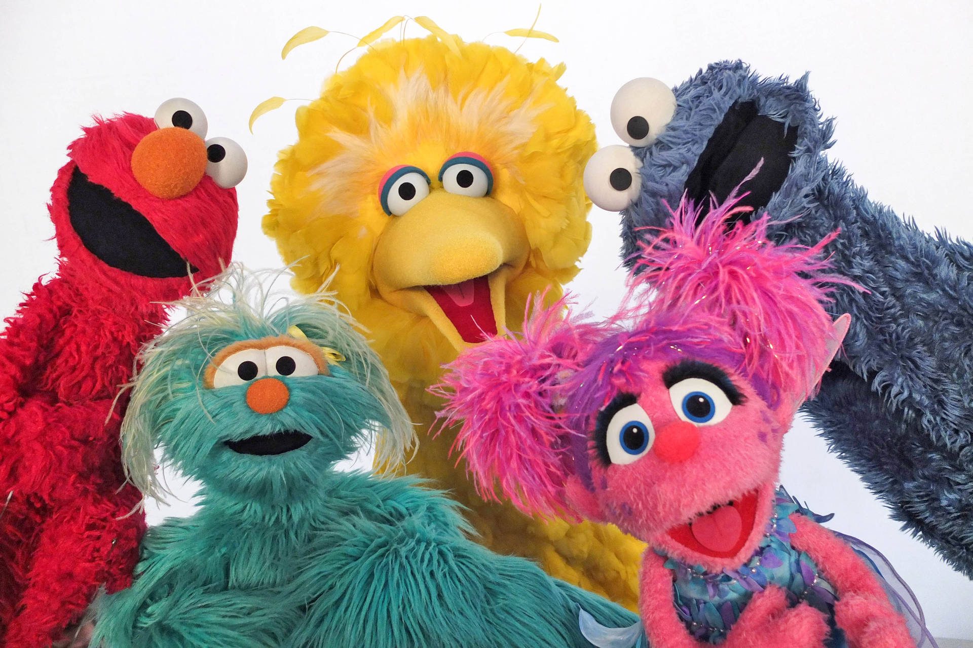 Funny Characters Of Sesame Street Background