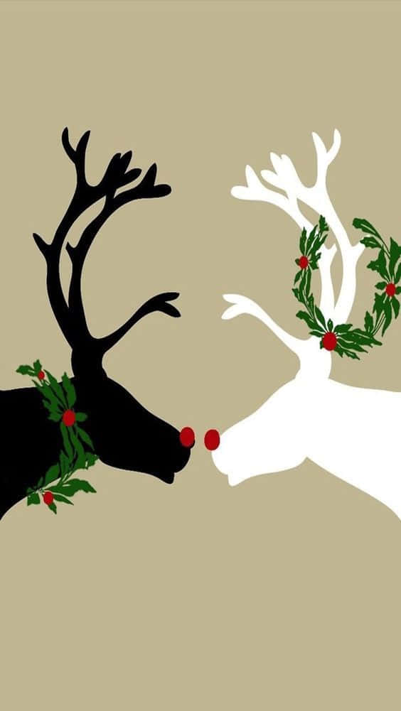 Firahögtiderna Med Denna Roliga Jul-iphone Som Bakgrundsbild! Wallpaper
