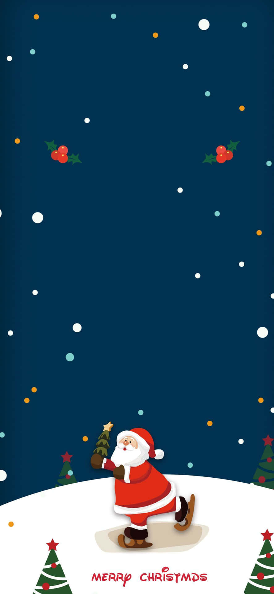 Läggtill Lite Glädje Till Din Jul Med Denna Festliga Och Roliga Iphone-bakgrundsbild. Wallpaper