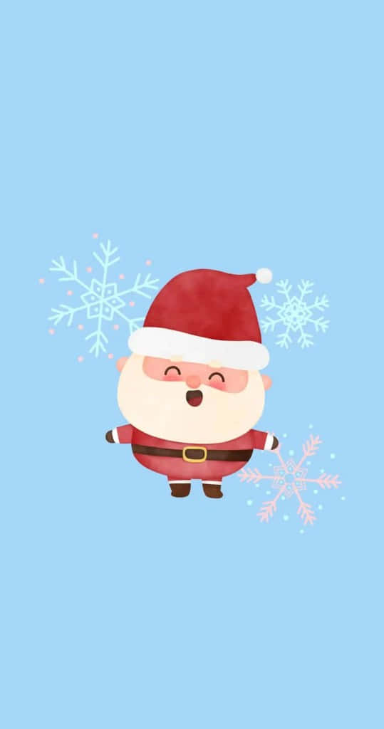 Hoho Ho! Holen Sie Sich Mit Diesem Lustigen Iphone-hintergrundbild Die Weihnachtsstimmung! Wallpaper