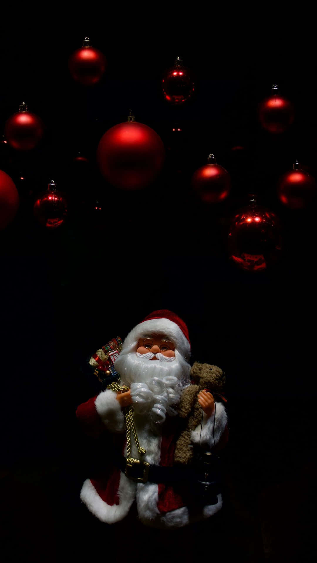 Sant Claus med teddybjørn Wallpaper