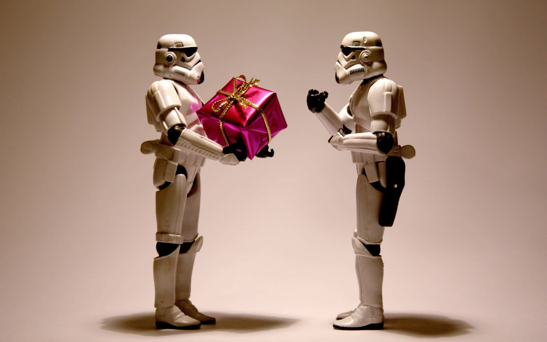 Fondodivertido De Navidad Para Zoom Con Stormtroopers De Star Wars.
