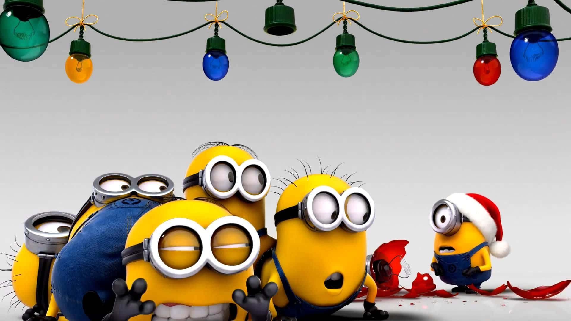 Funny Christmas Zoom Background Minions In Chaos Background
