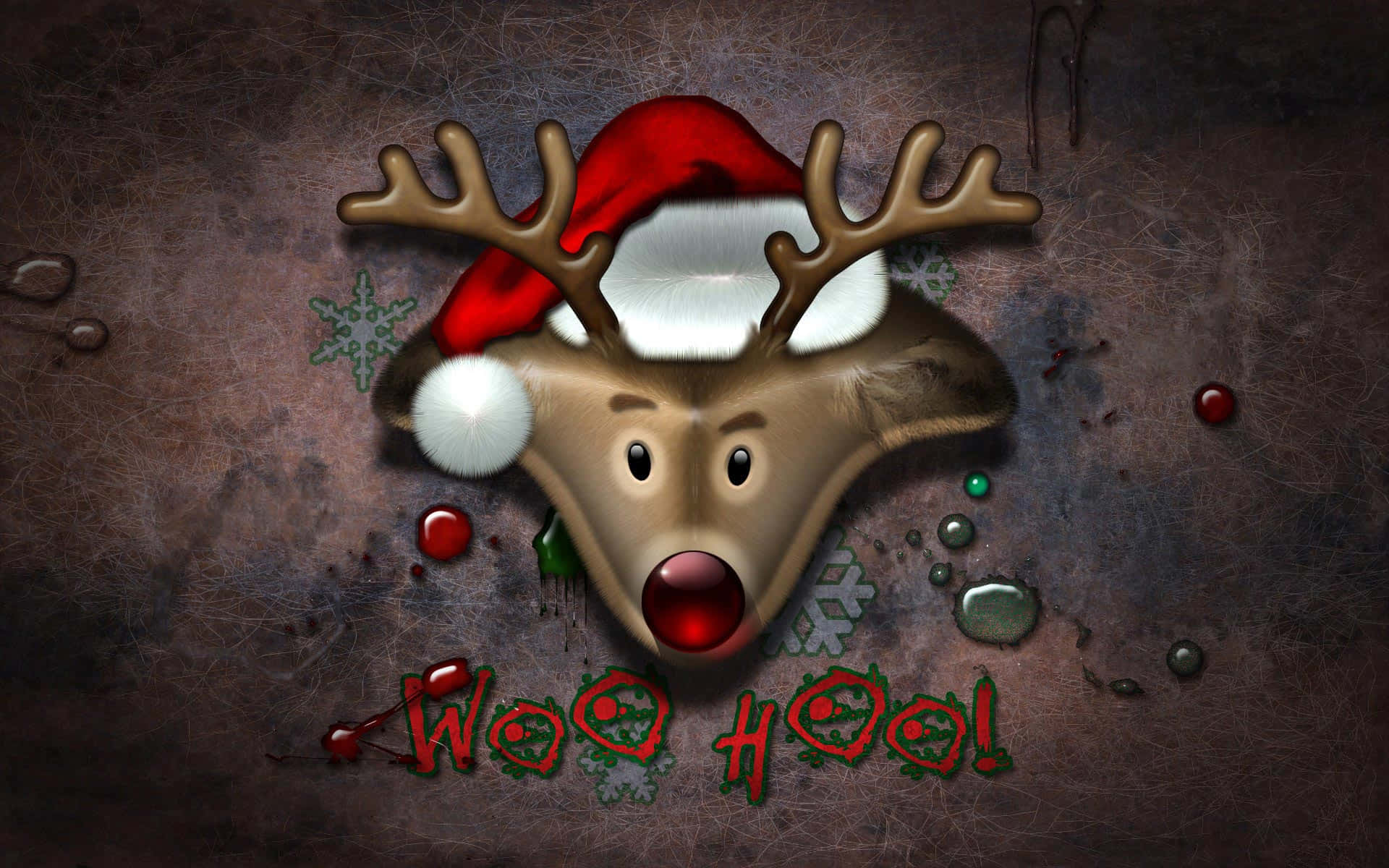 Funny Christmas Zoom Background Reindeer Head On A Wall