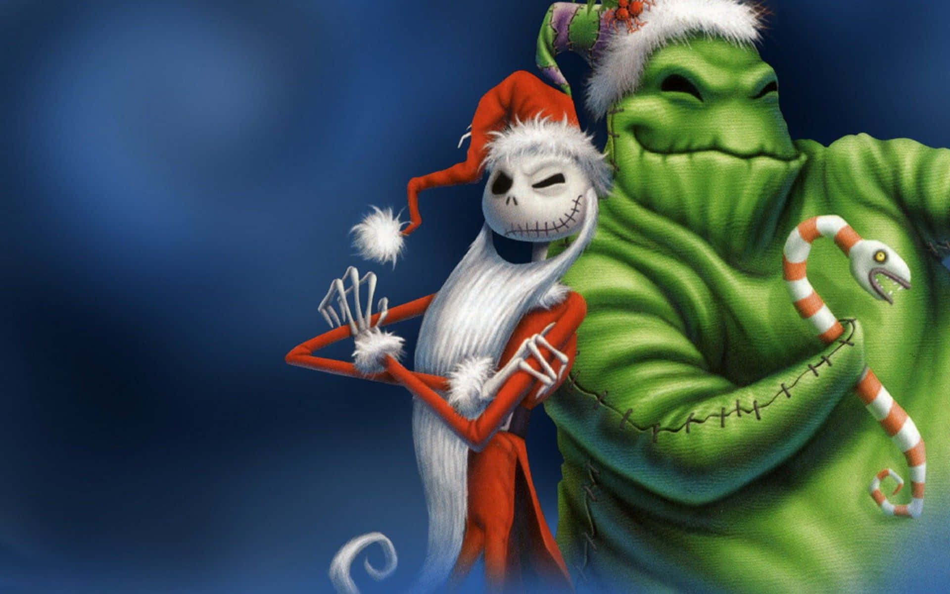 Funny Christmas Zoom Background The Grinch And Jack Skellington Background