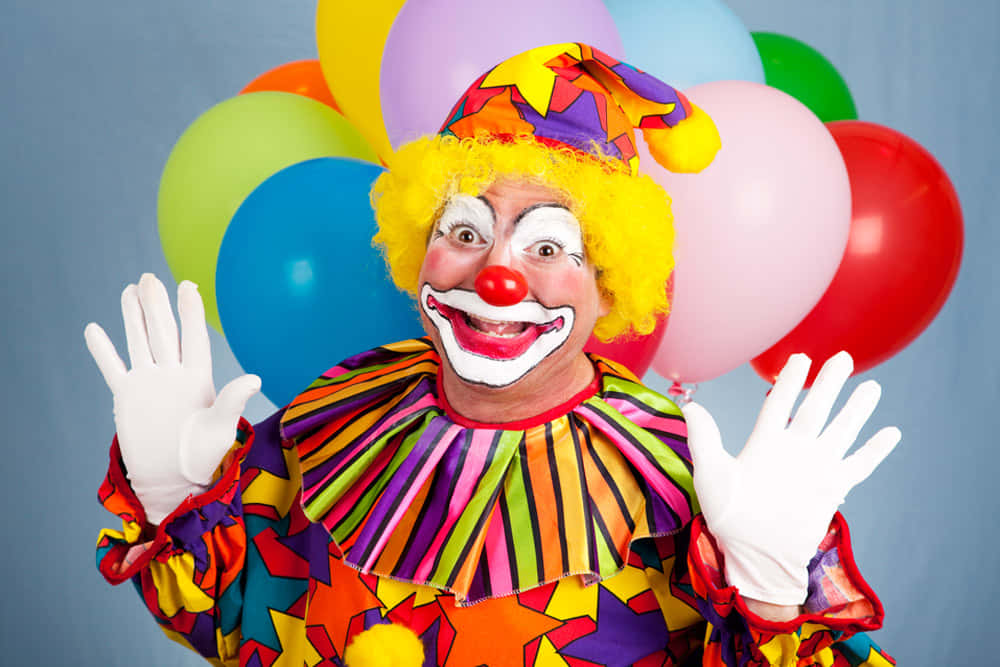 Funny Clown And Balloons Pictures