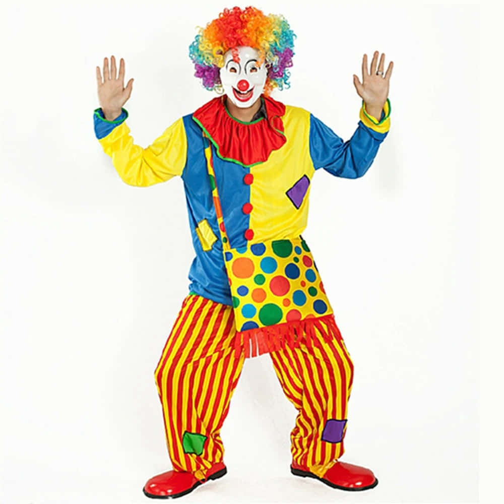 Whiteface Funny Clown Performing Pictures