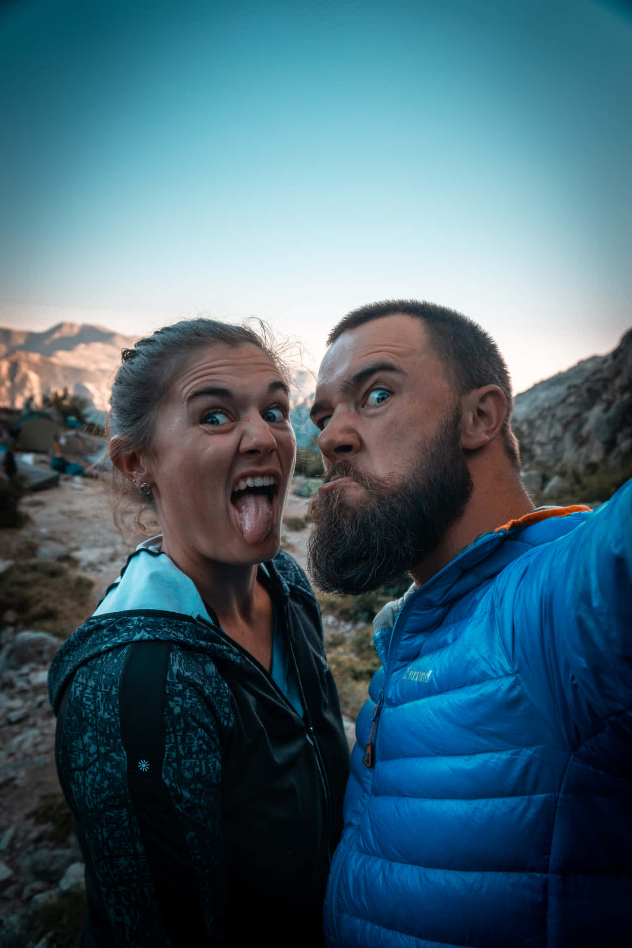 Funny Couple Selfie Funny Faces Picture