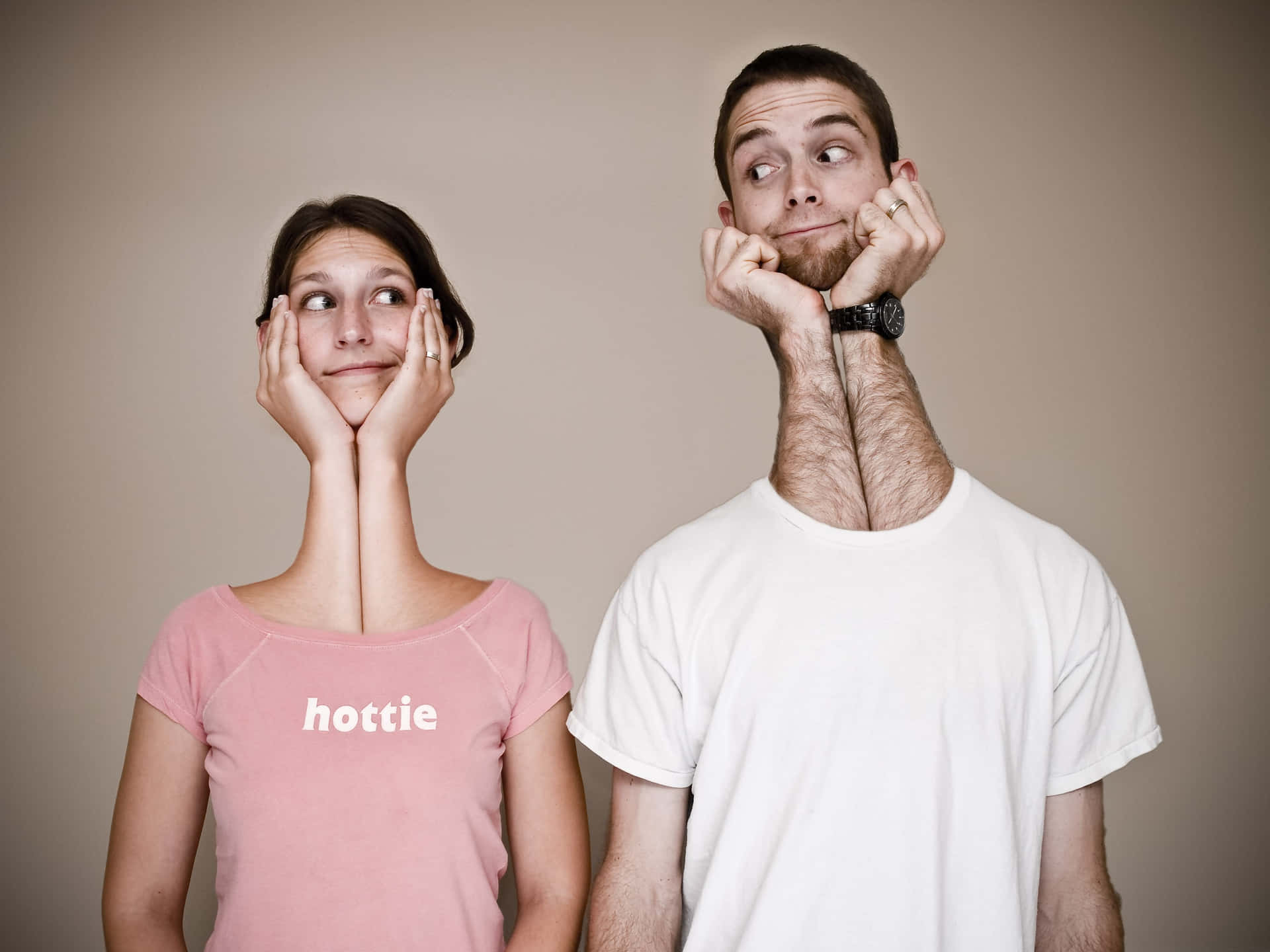 Funny Couple Edit Head On Hands Picture