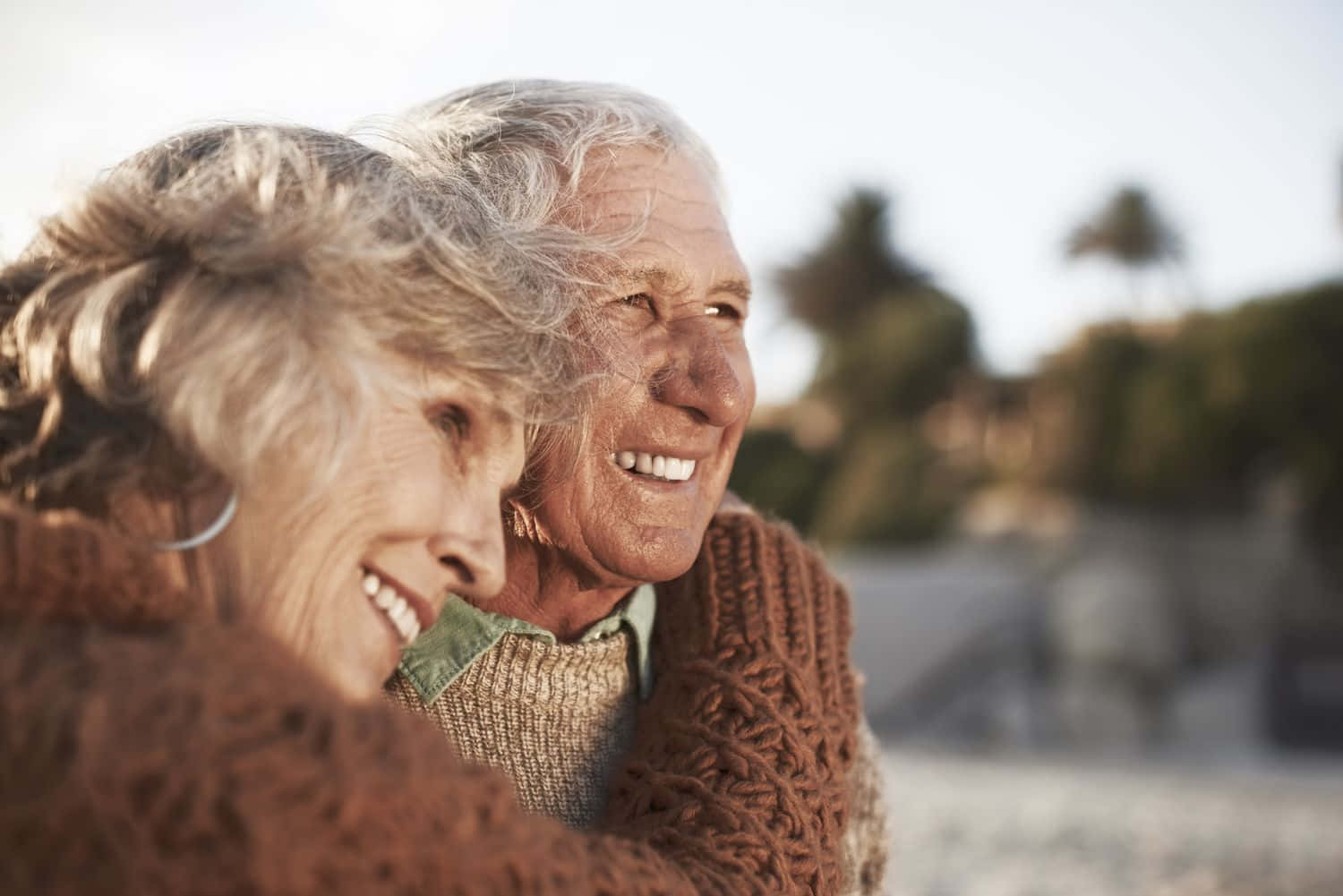 Sjovt par ældre borger smilende billede.