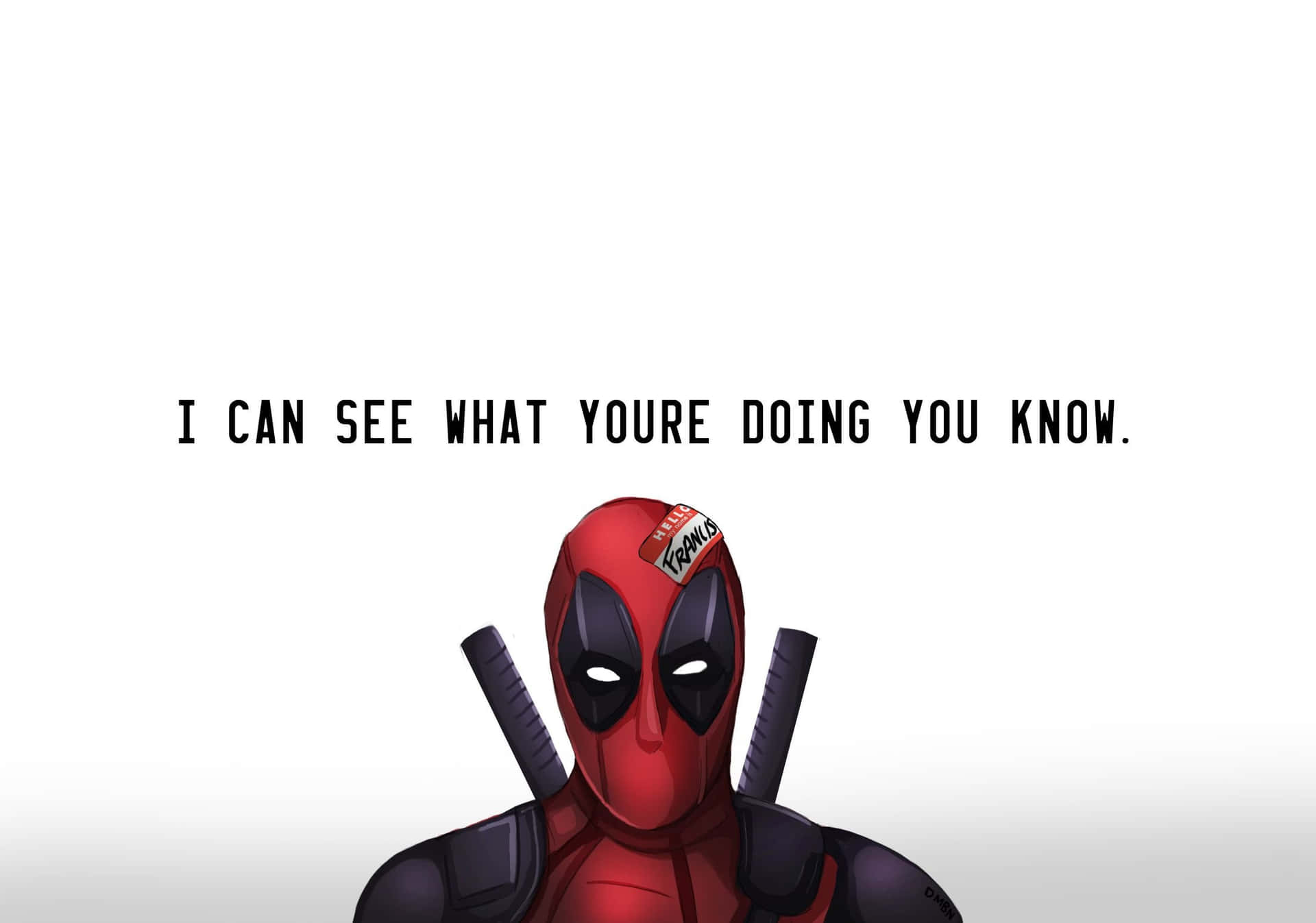 Deadpool gets creative getting ready for the next mission Wallpaper