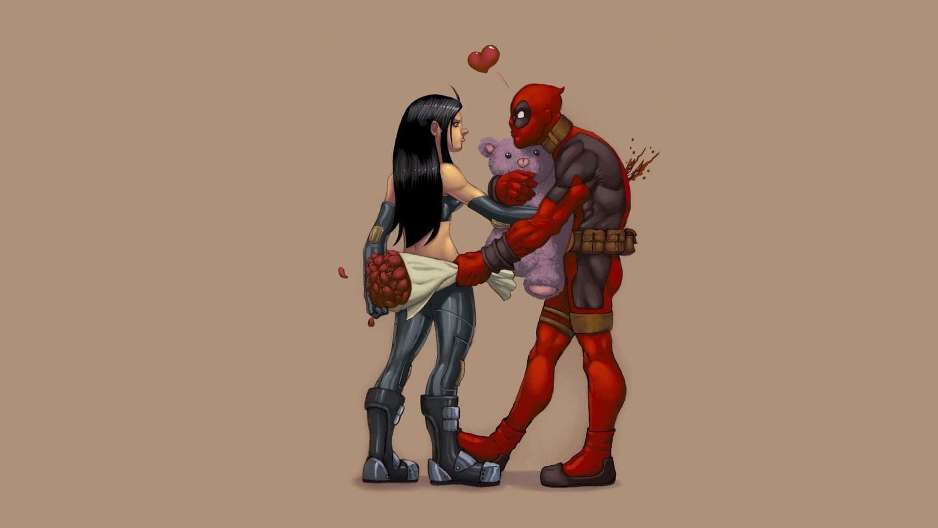Deadpool is at it again with his silly antics! Wallpaper
