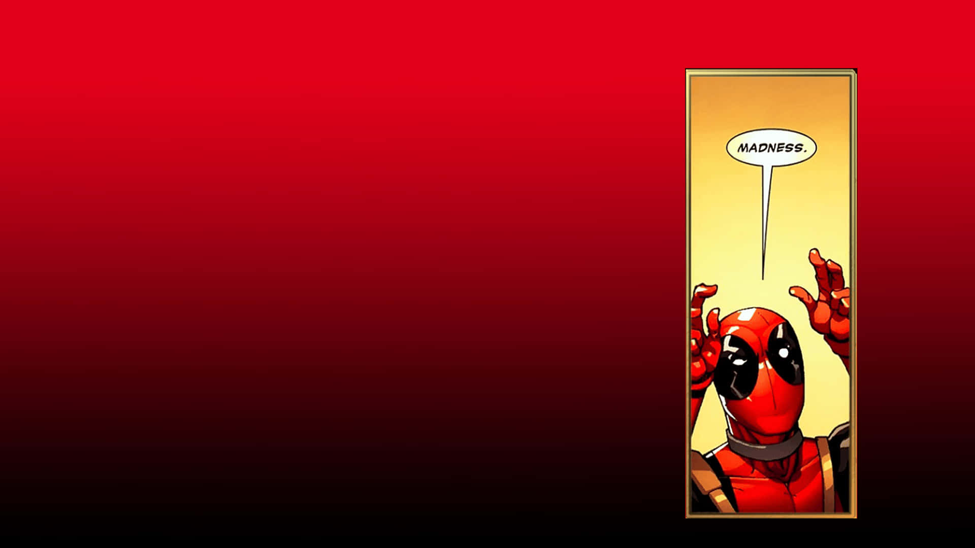 Skrattahögt Med Roliga Deadpool På Ditt Datorskärms- Eller Mobilskärmsbakgrund! Wallpaper