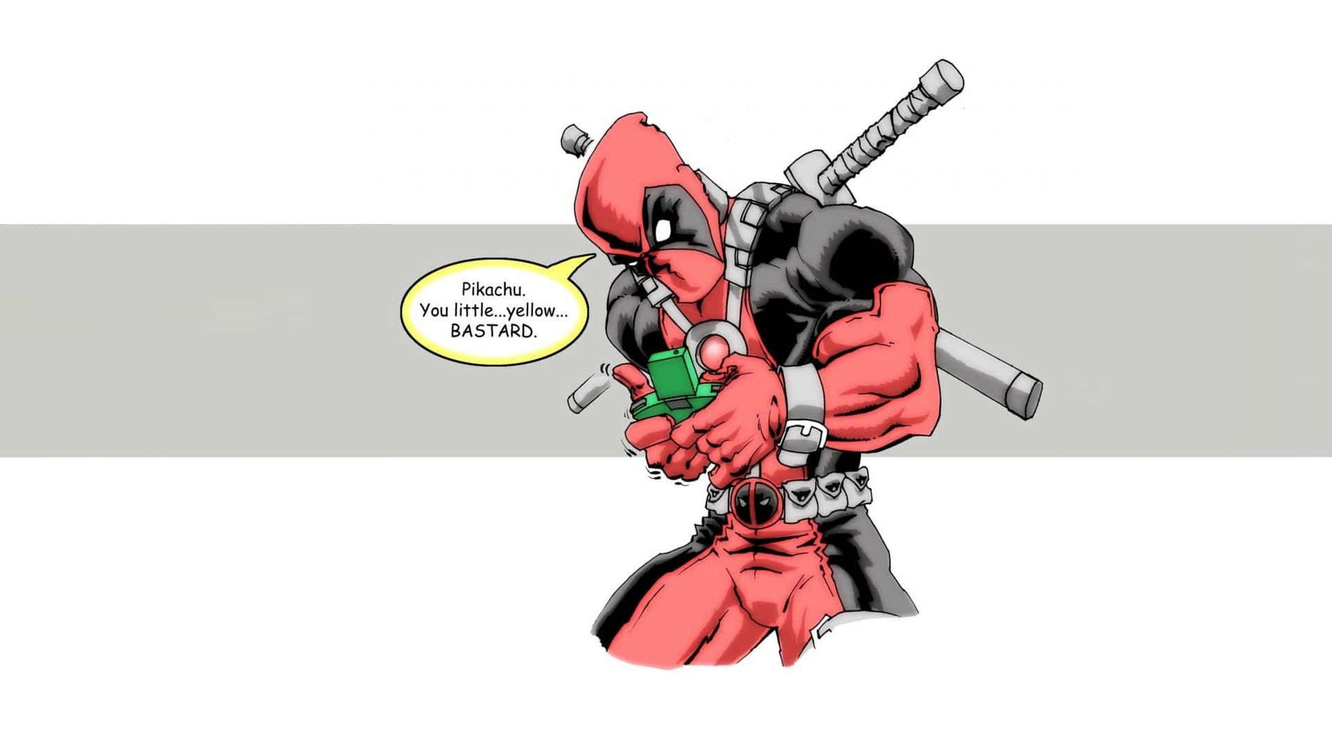 Deadpool har en sjov holdning til at spise morgenmadscereal. Wallpaper