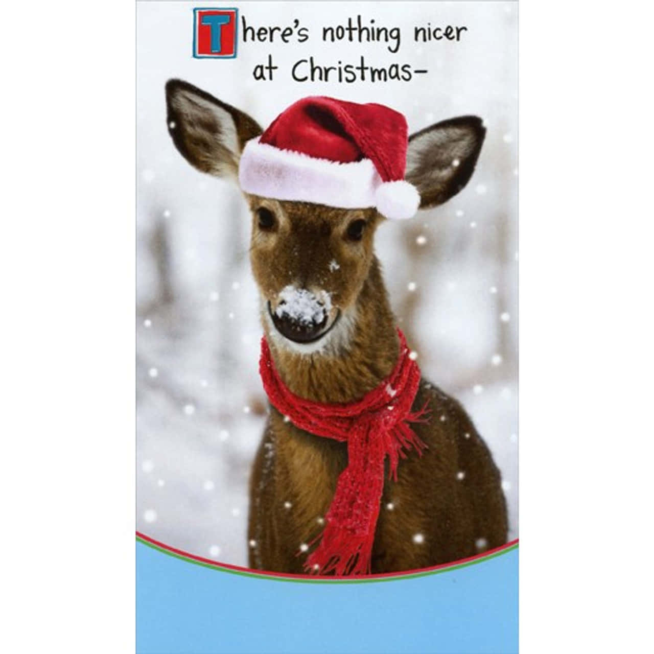 There's Nothing Nicer At Christmas Funny Deer Picture