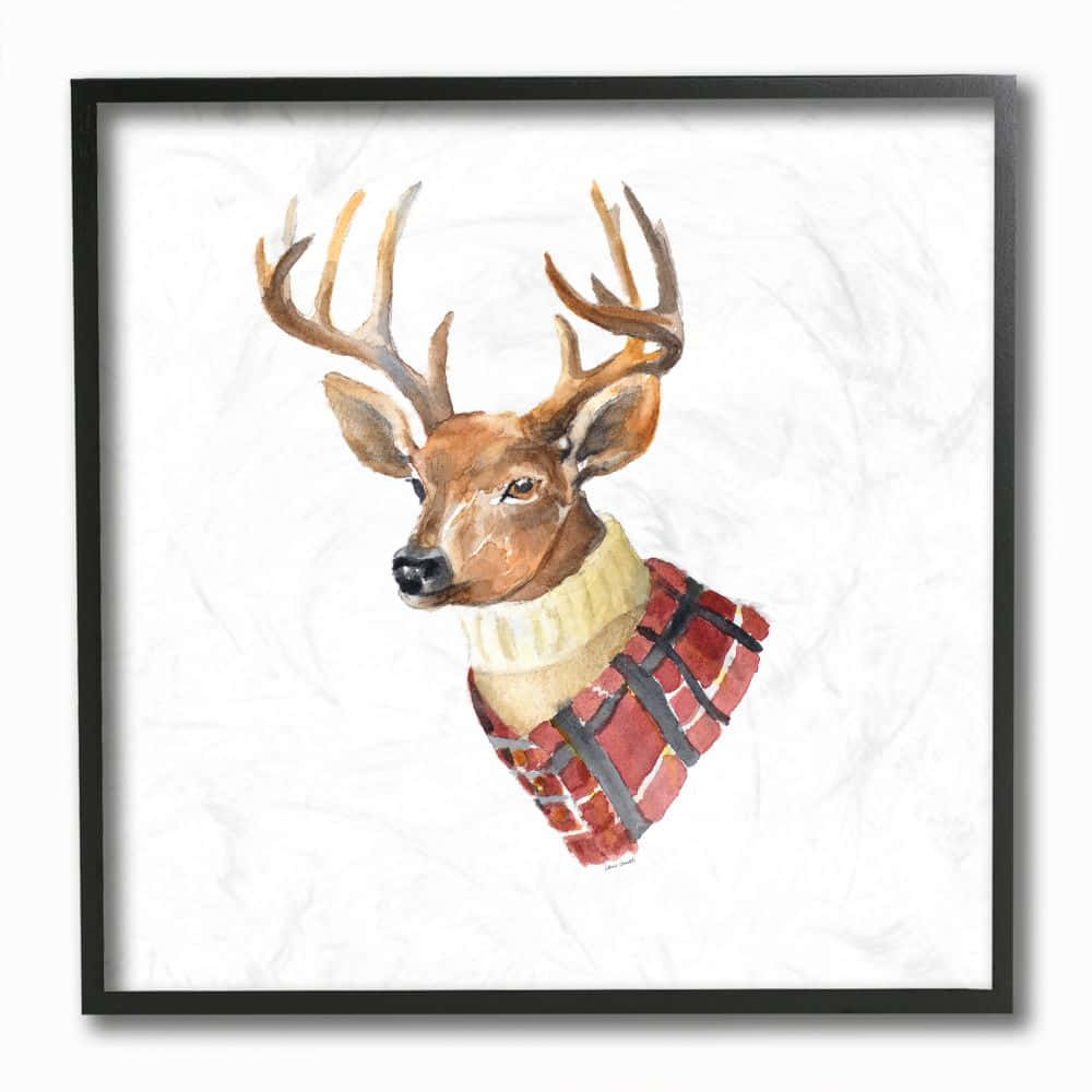Christmas Funny Deer Painting Picture