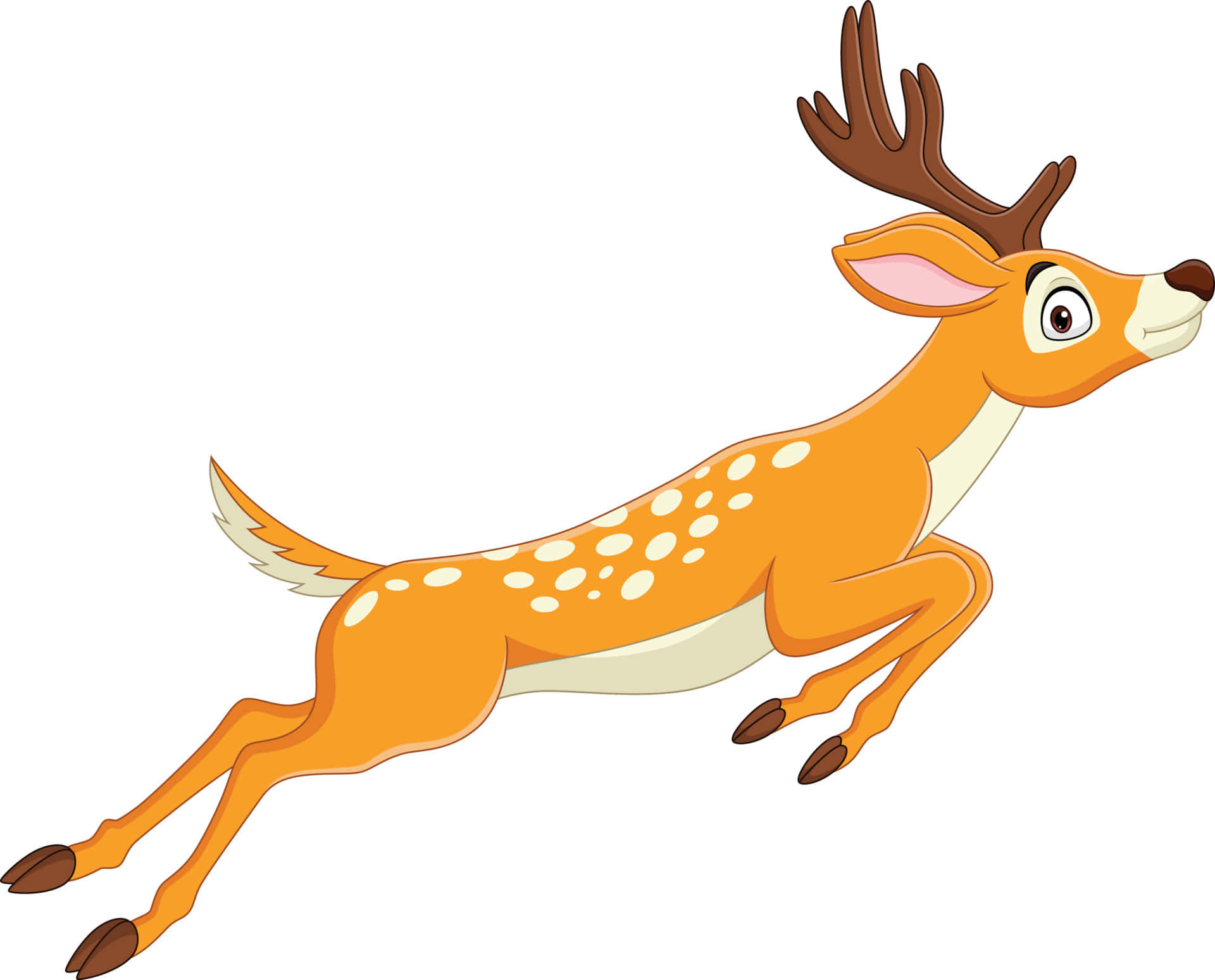 Jumping Cartoon Funny Deer Picture