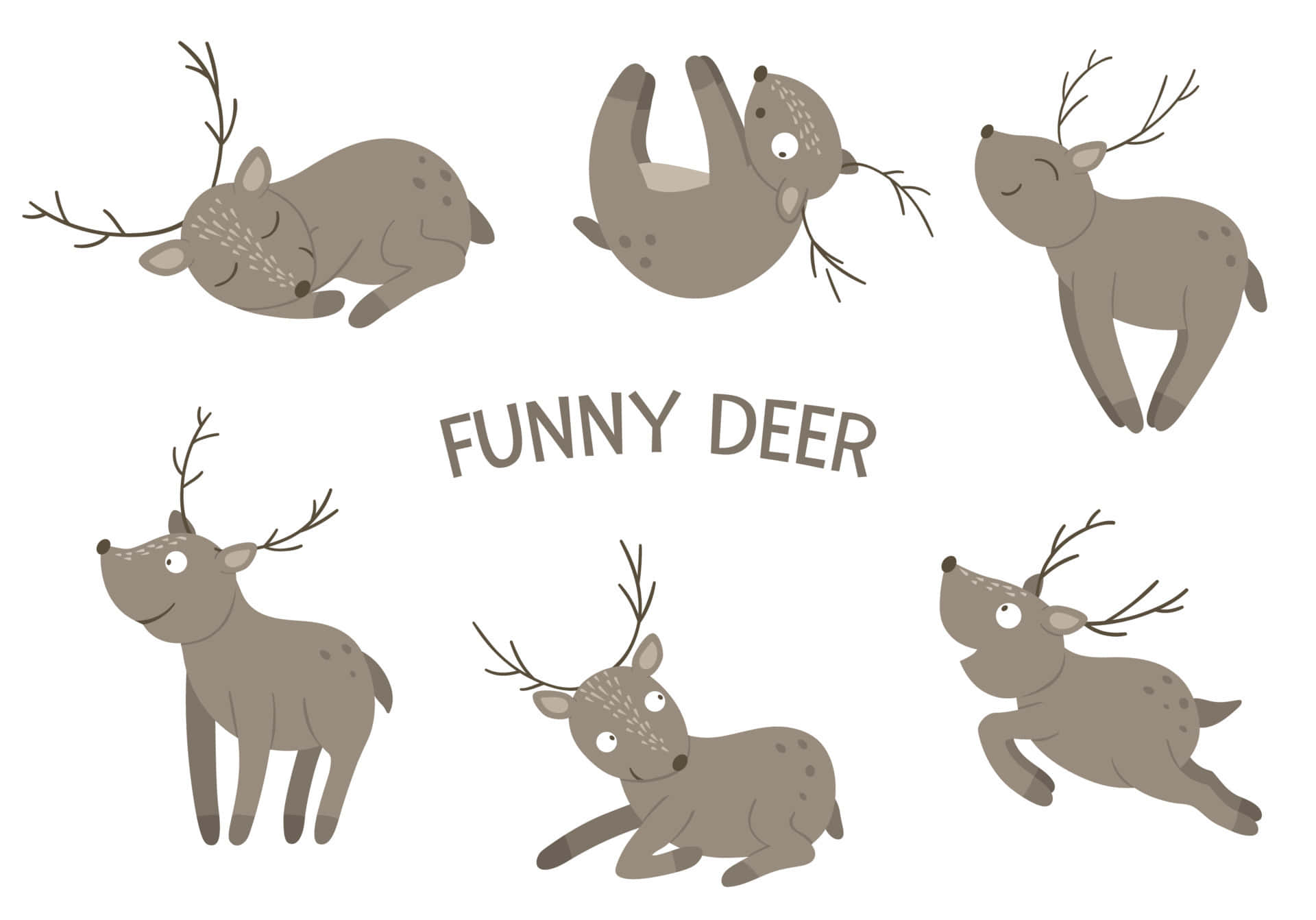 Cute Cartoon Funny Deer Picture