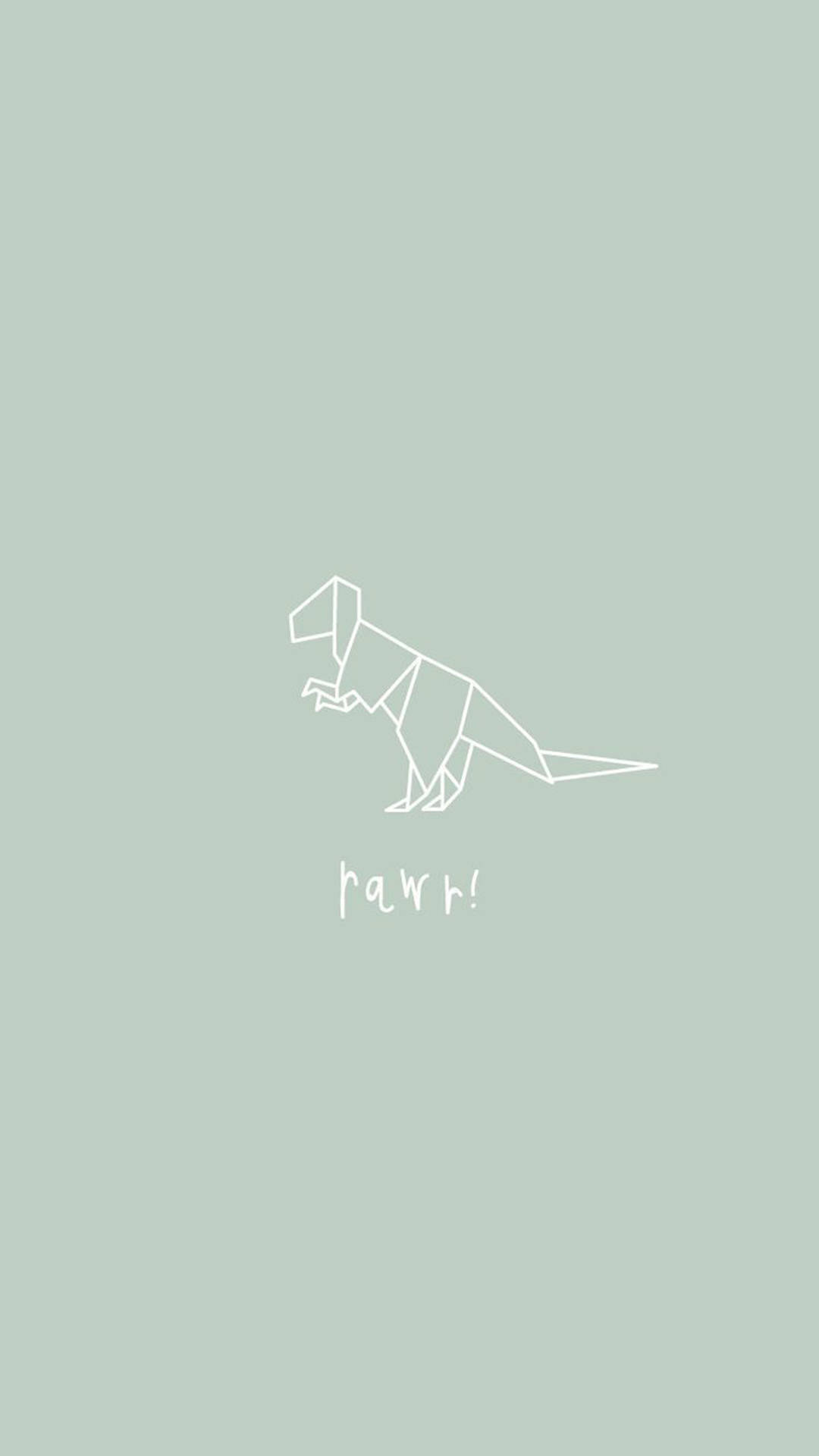 A White Origami Dinosaur With The Word Hey Wallpaper