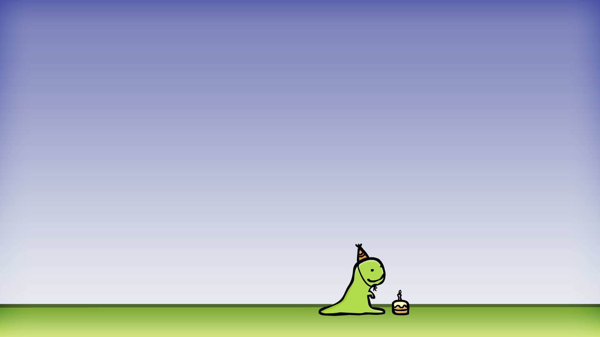 A Cartoon Worm Sitting On A Grassy Field Wallpaper