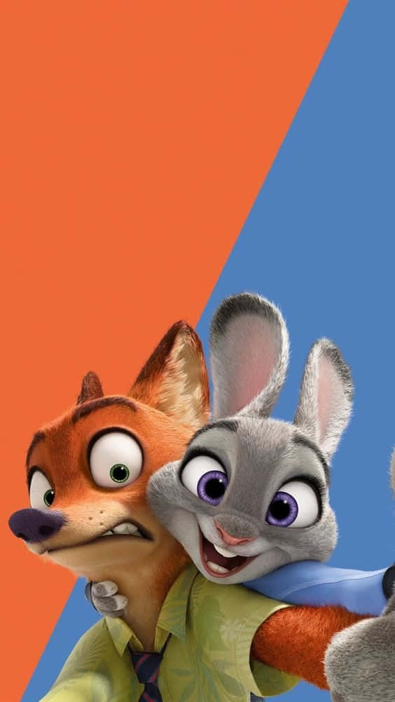 Nick og Judy sjov Disney Zootopia billede tapet