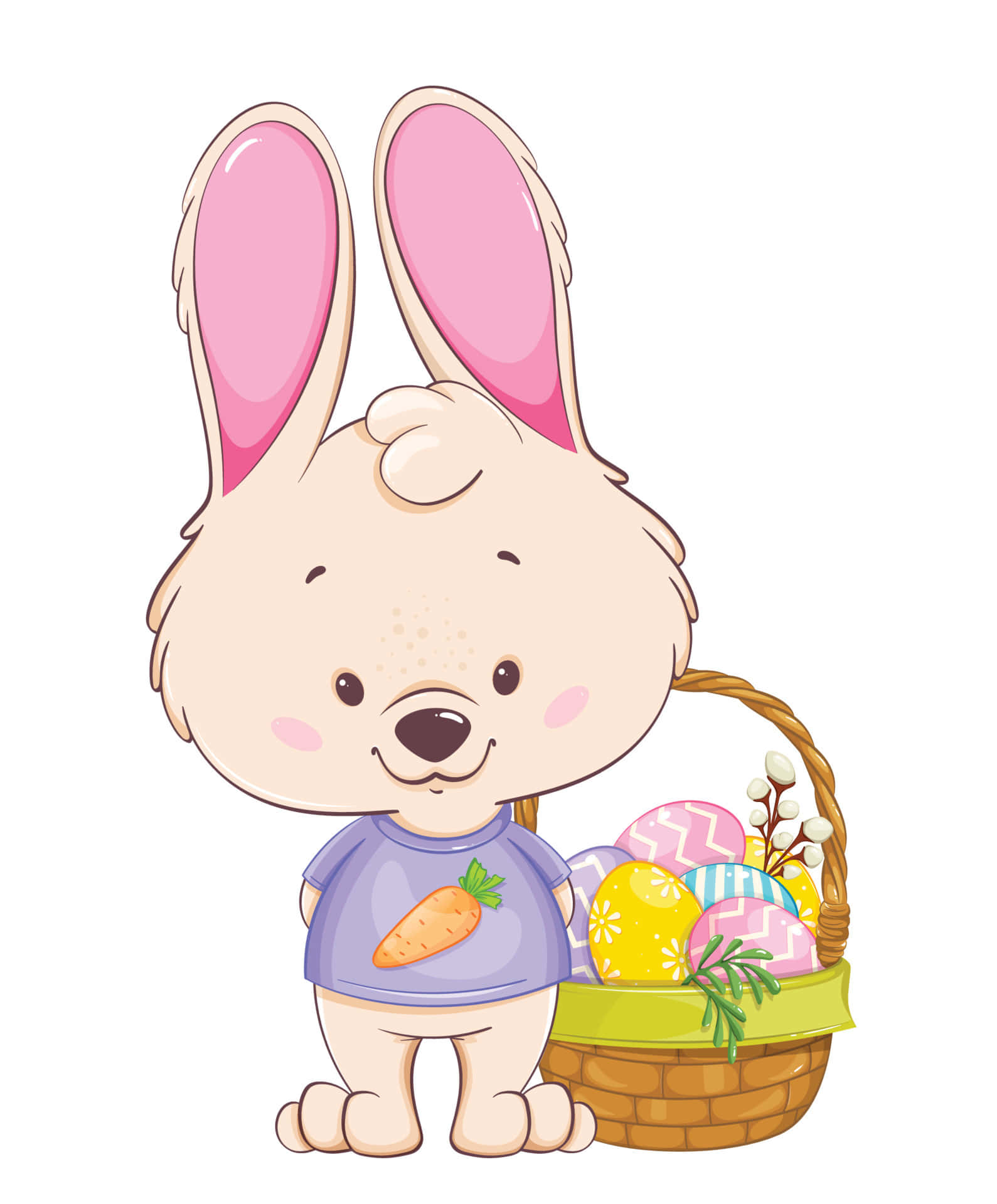 Funny Easter Bunny Easter Egg Basket Picture