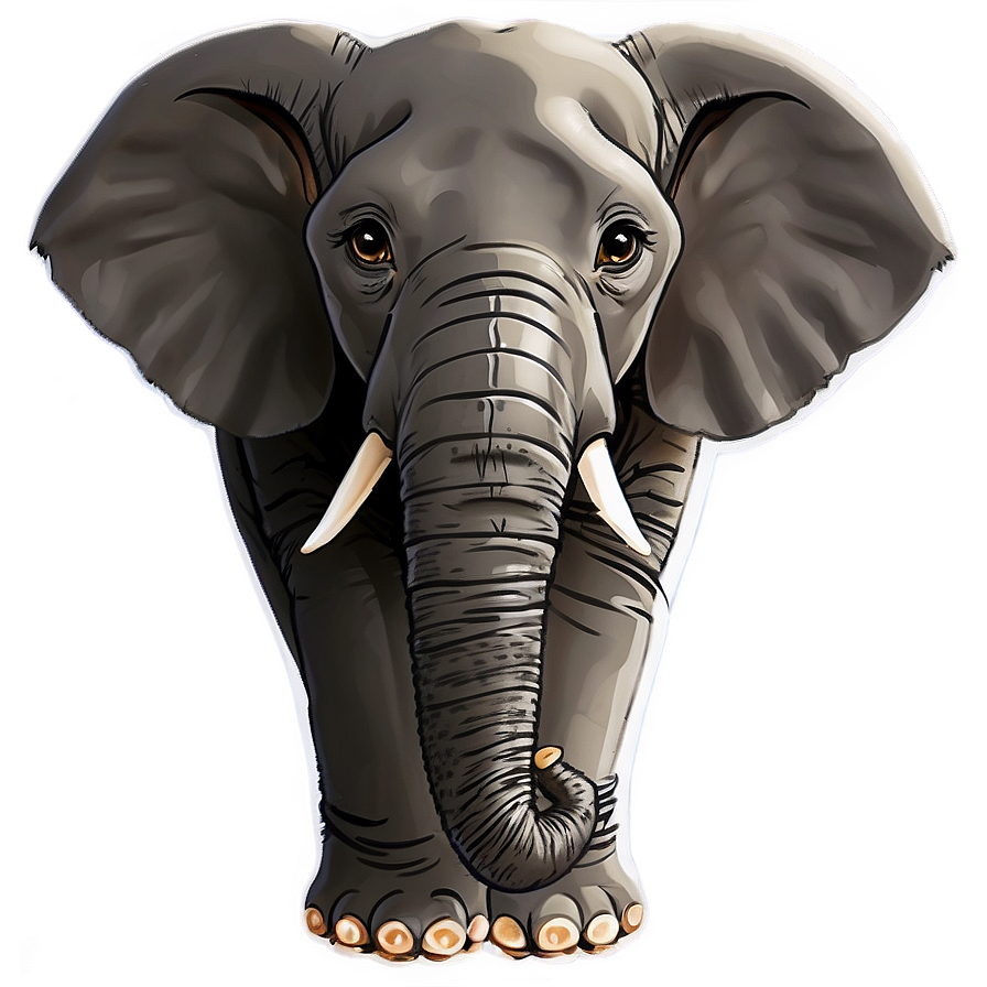 Funny Elephant Cartoon Png 06212024 PNG