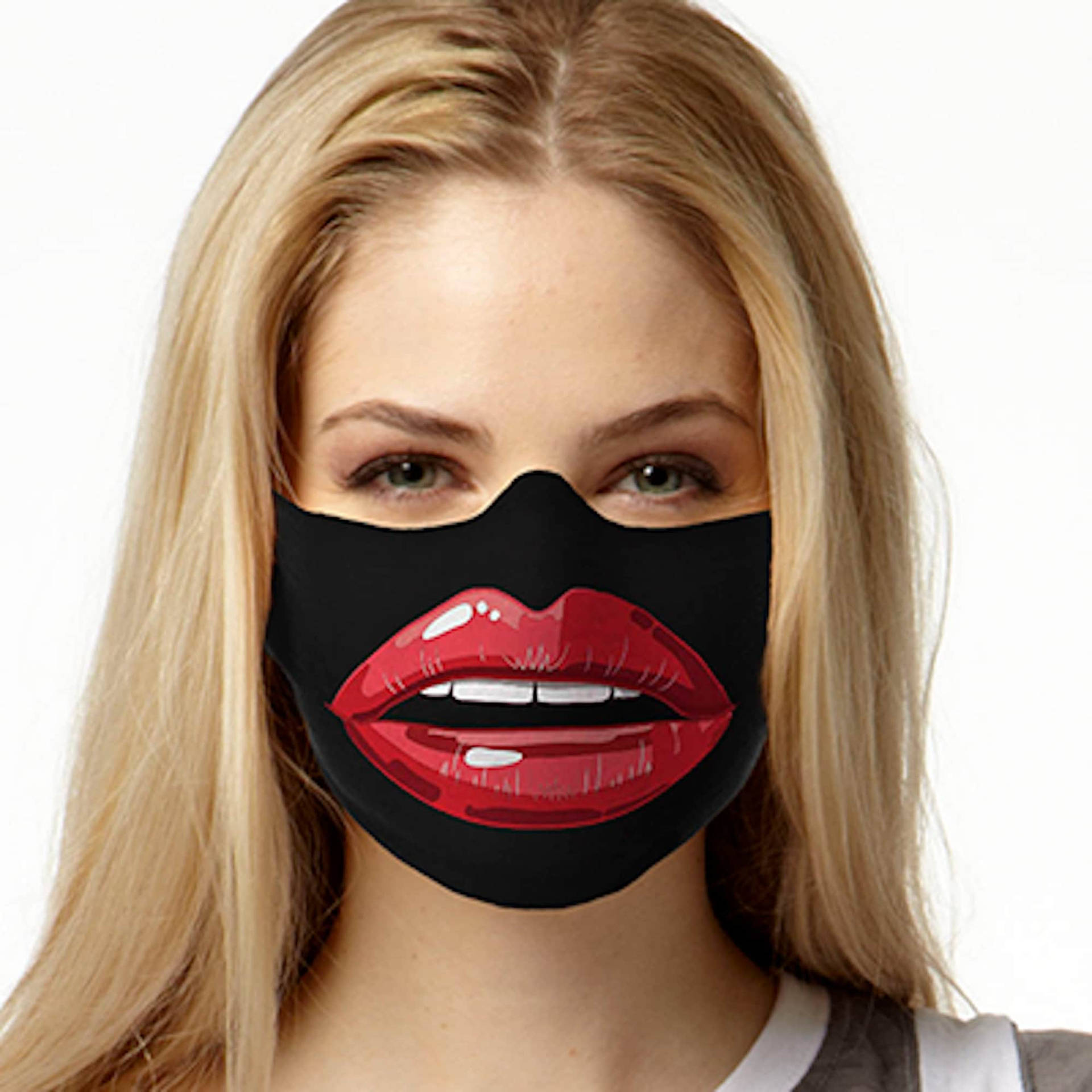 Funny Face Big Mouth Mask Wallpaper