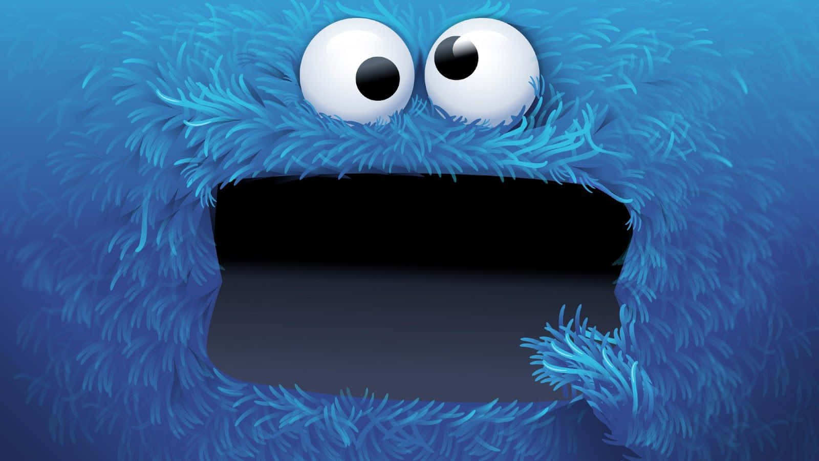 Wallpaper-- Sjov ansigt Googly-øjne Cookie Monster Wallpaper Wallpaper